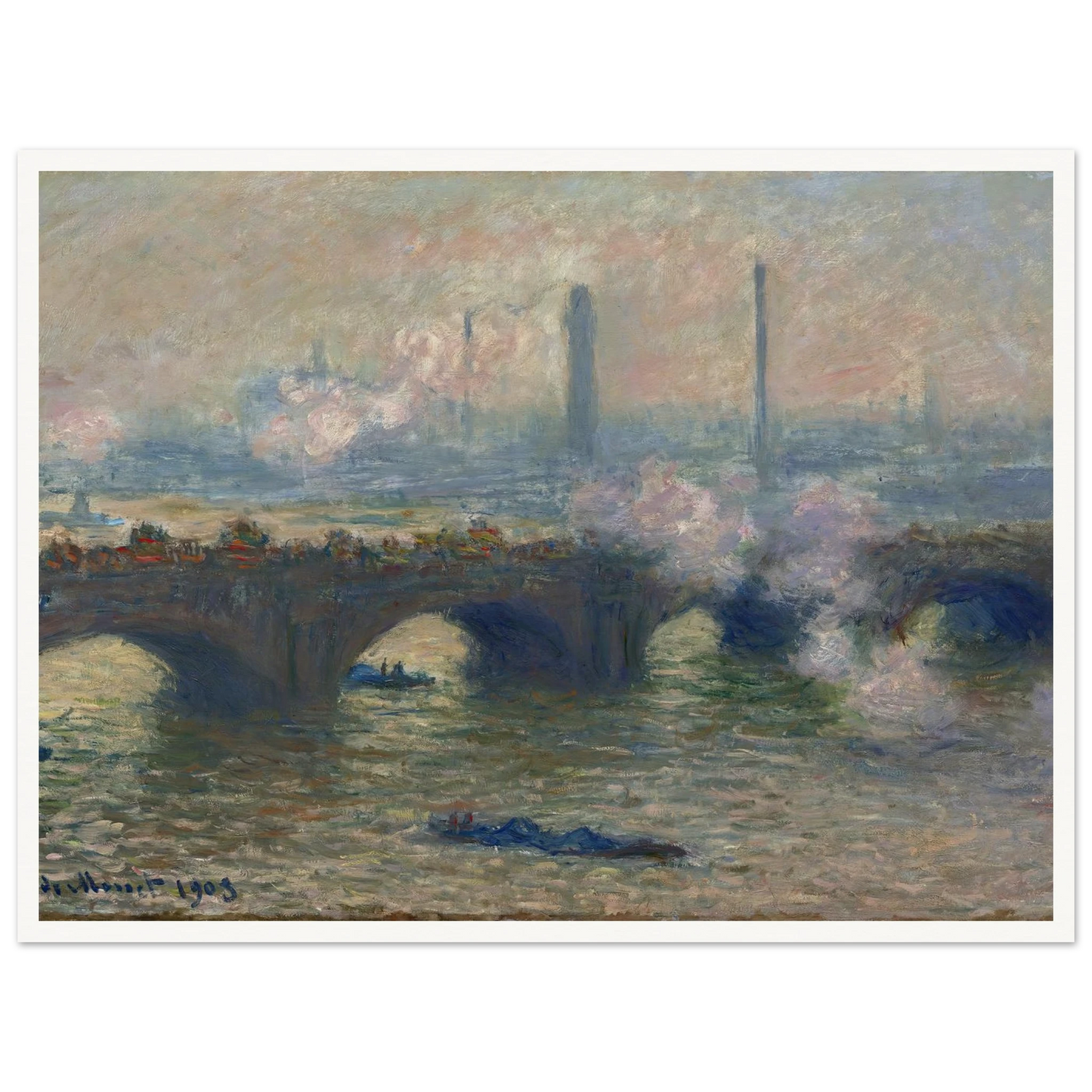 Waterloo Bridge,Gray Day (1903) Art Print | Claude Monet-Quipham Collections