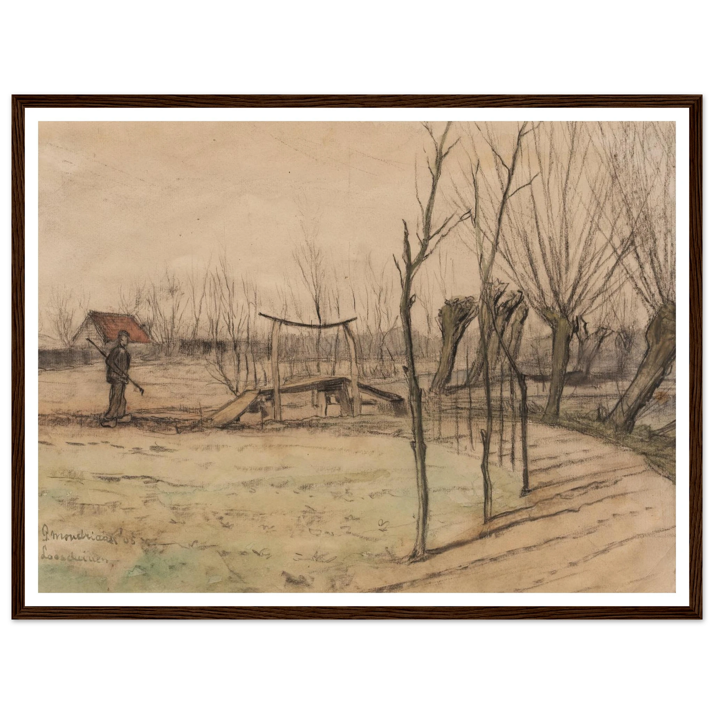 Landscape at Loosduinen (1905) Art Print | Piet Mondrian-Quipham Collections
