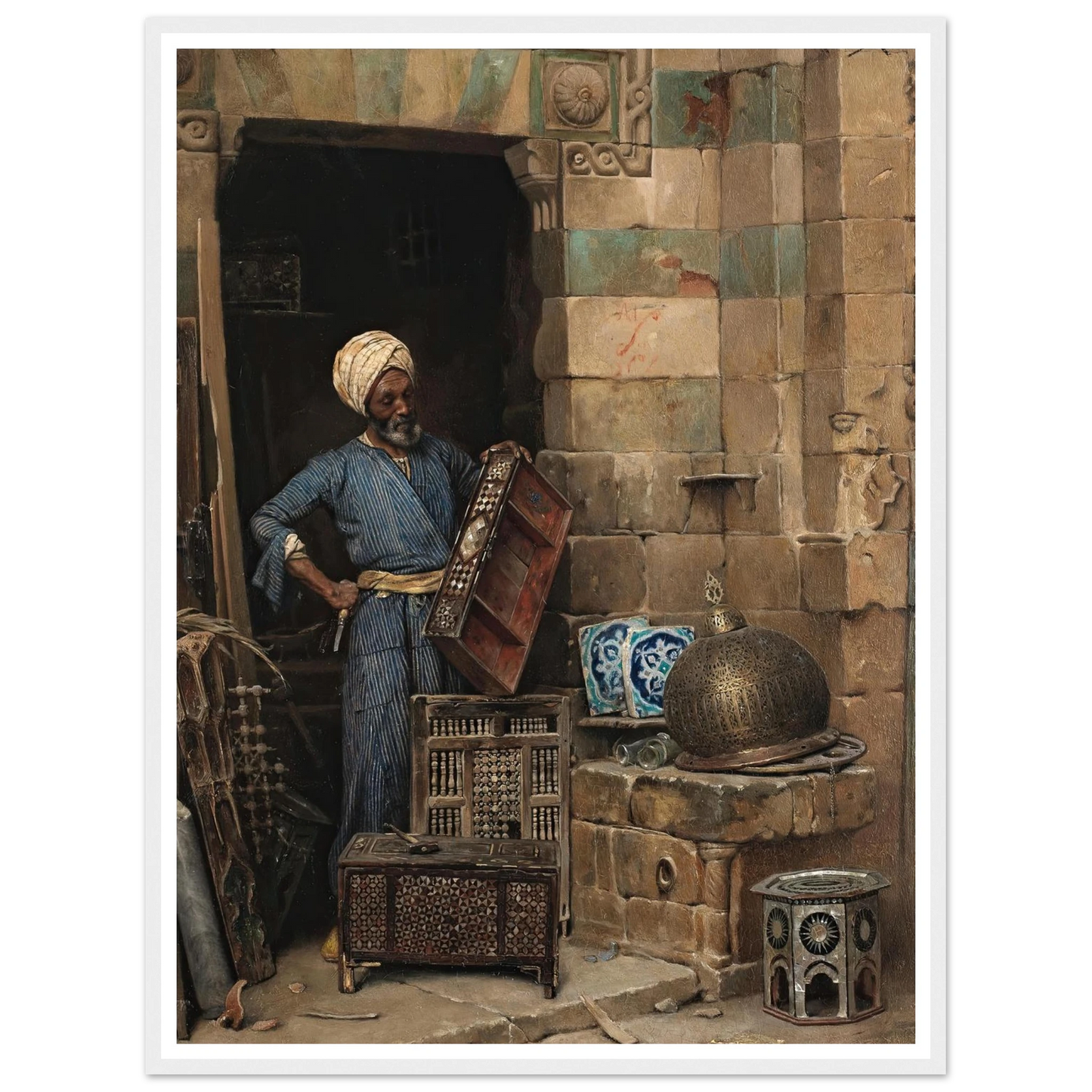 The Woodworker (1884) Art Print | Ludwig Deutsch-Quipham Collections