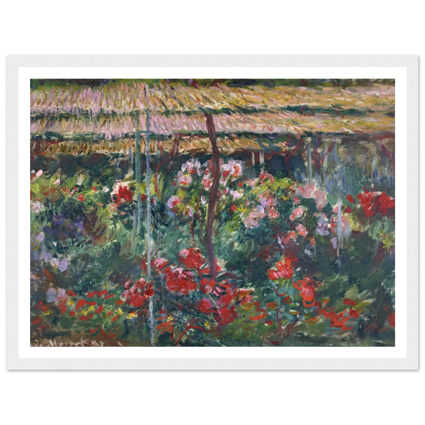 Peony Garden (1887) Art Print | Claude Monet-Quipham Collections