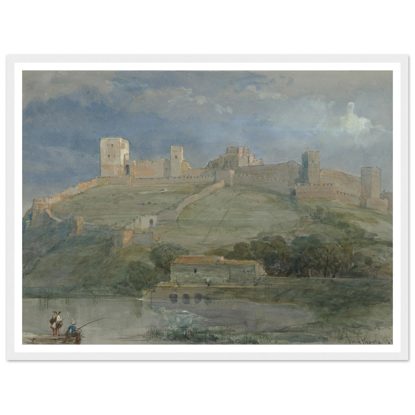 A view of Alcala de Guadaira, Spain (1833) Art Print | David Roberts-Quipham Collections