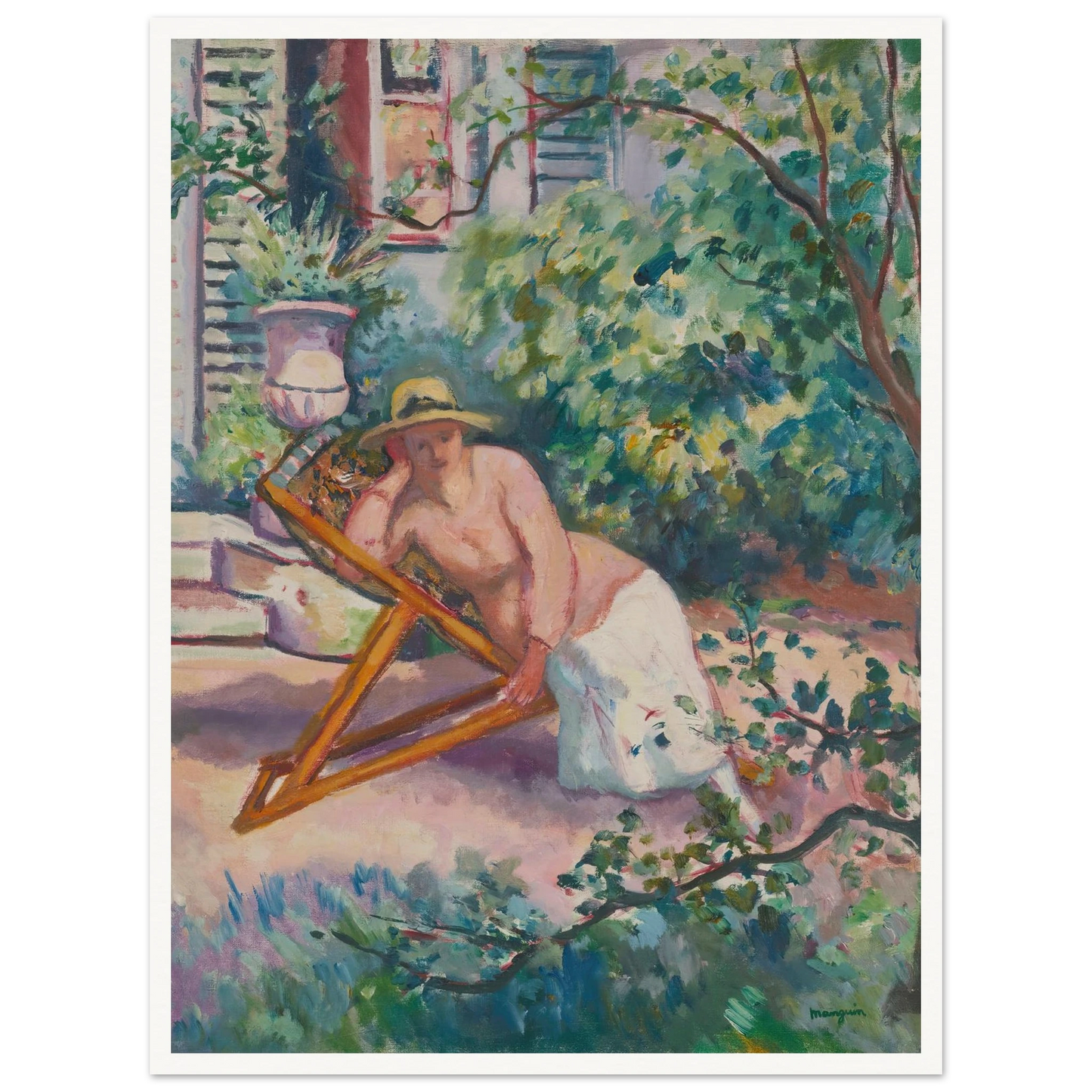 Jeanne Dans Le Jardin De Neuilly (1919) Art Print | Henri Manguin-Quipham Collections