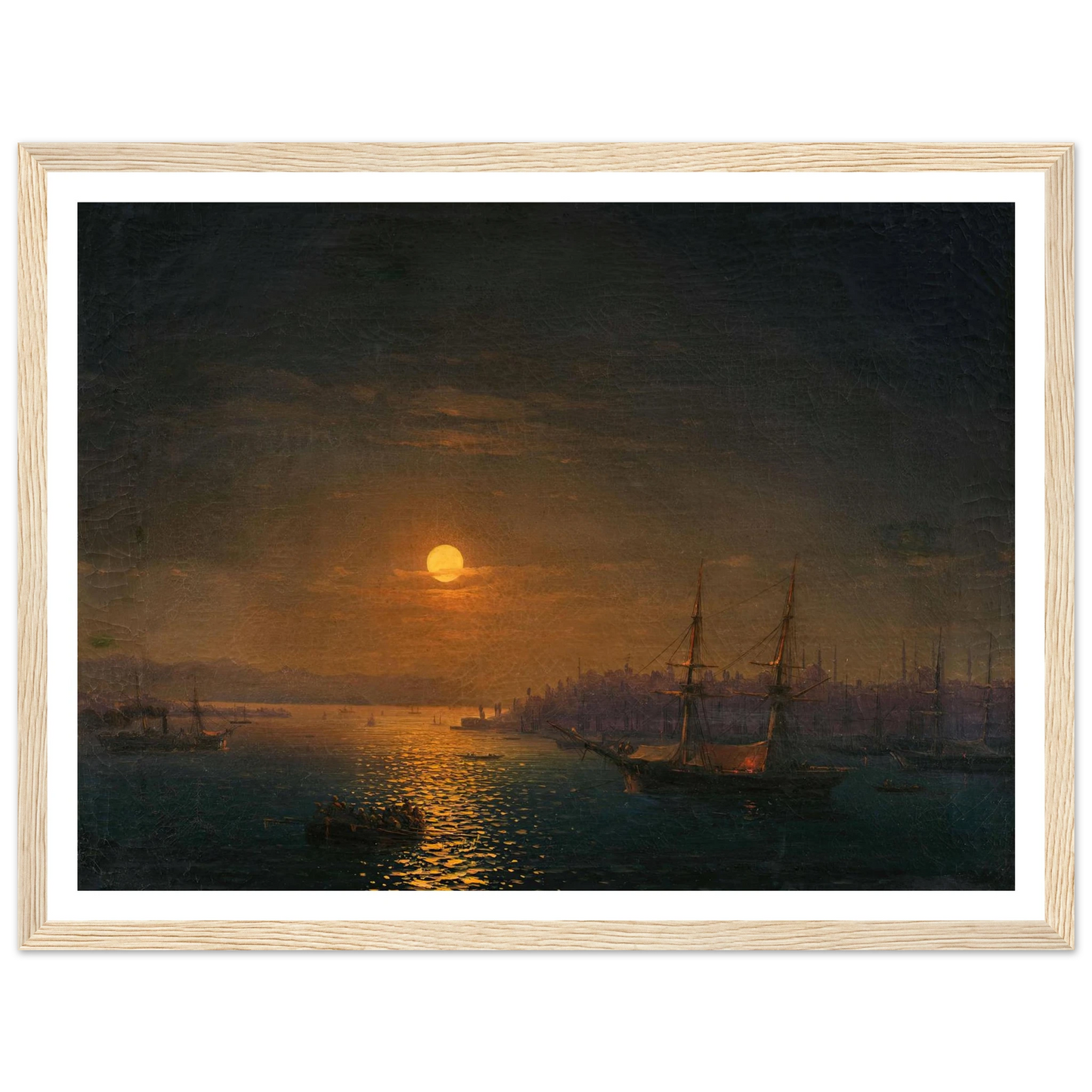 Istanbul; The Golden Horn in the moonlight (1868) Art Print | Ivan Konstantinovich Aivazovsky-Quipham Collections