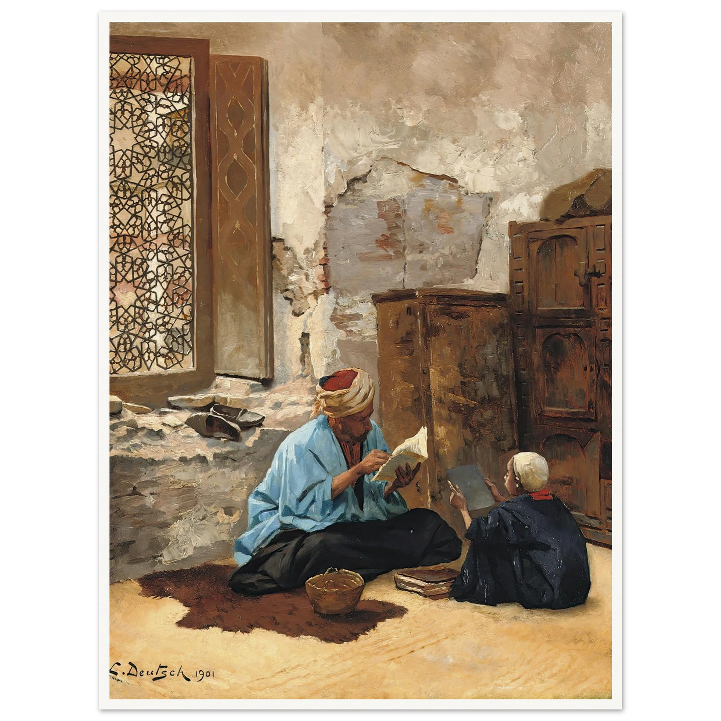 The Lesson (1901) Art Print | Ludwig Deutsch-Quipham Collections