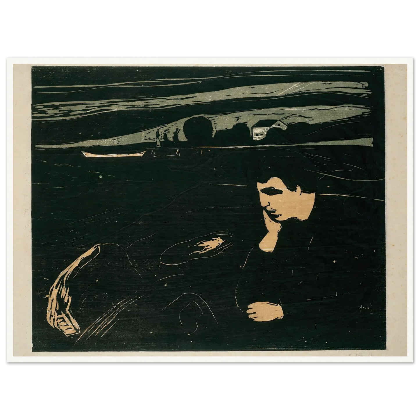 Melancholy III (1915–1917) Art Print | Edvard Munch-Quipham Collections