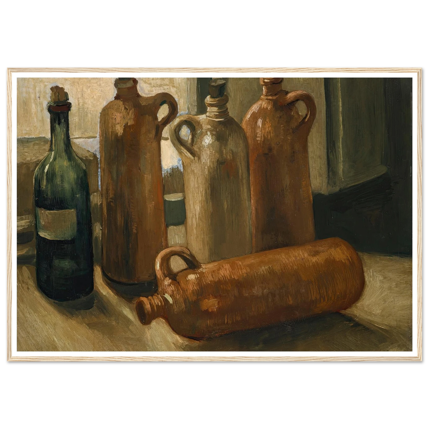 Stillleben mit fünf Flaschen (1884) Art Print | Vincent van Gogh-Quipham Collections