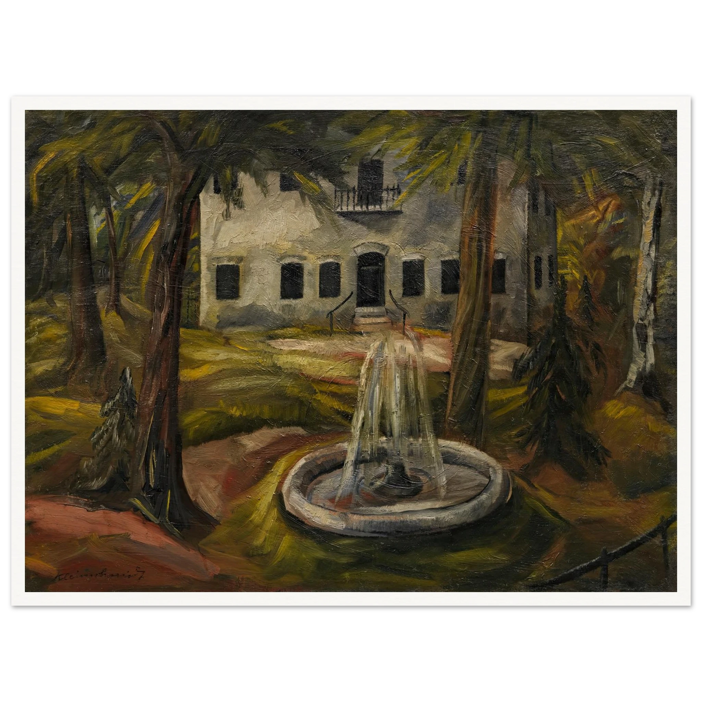 Schloss Burgau bei Wasserburg am Inn (1909) Art Print | Paul Kleinschmidt-Quipham Collections