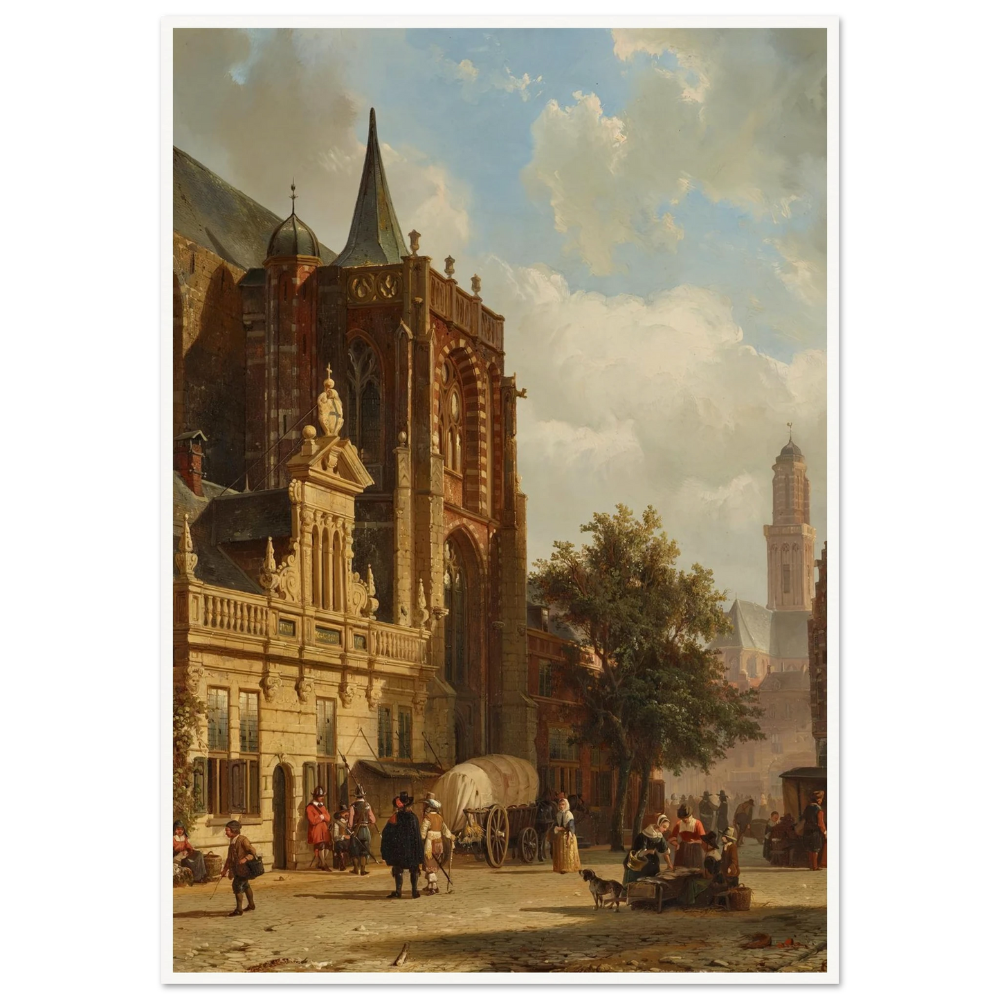 Der Grote Markt in Zwolle (1869) Art Print | Cornelis Springer-Quipham Collections