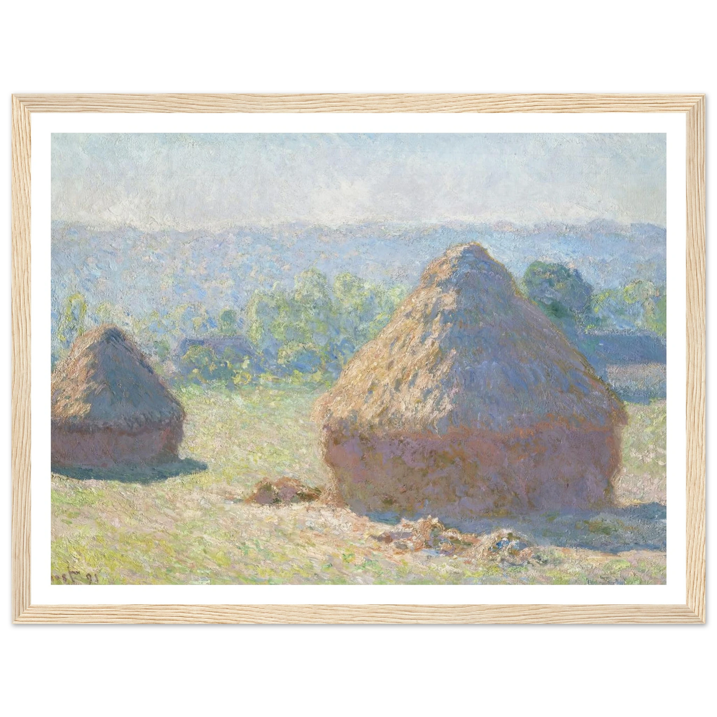 Haystacks, end of Summer (1891) Art Print | Claude Monet-Quipham Collections