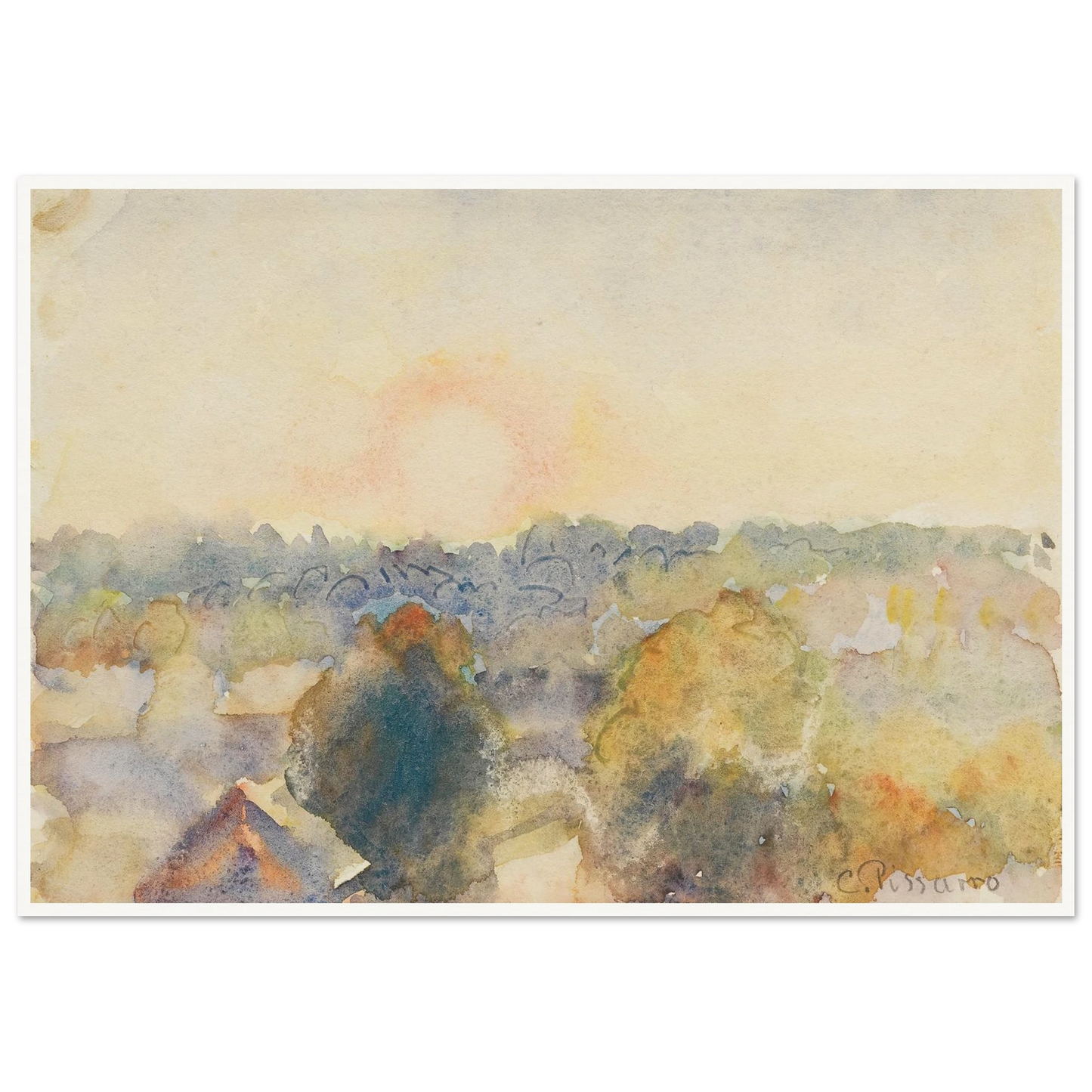Eragny (1892) Art Print | Camille Pissarro-Quipham Collections
