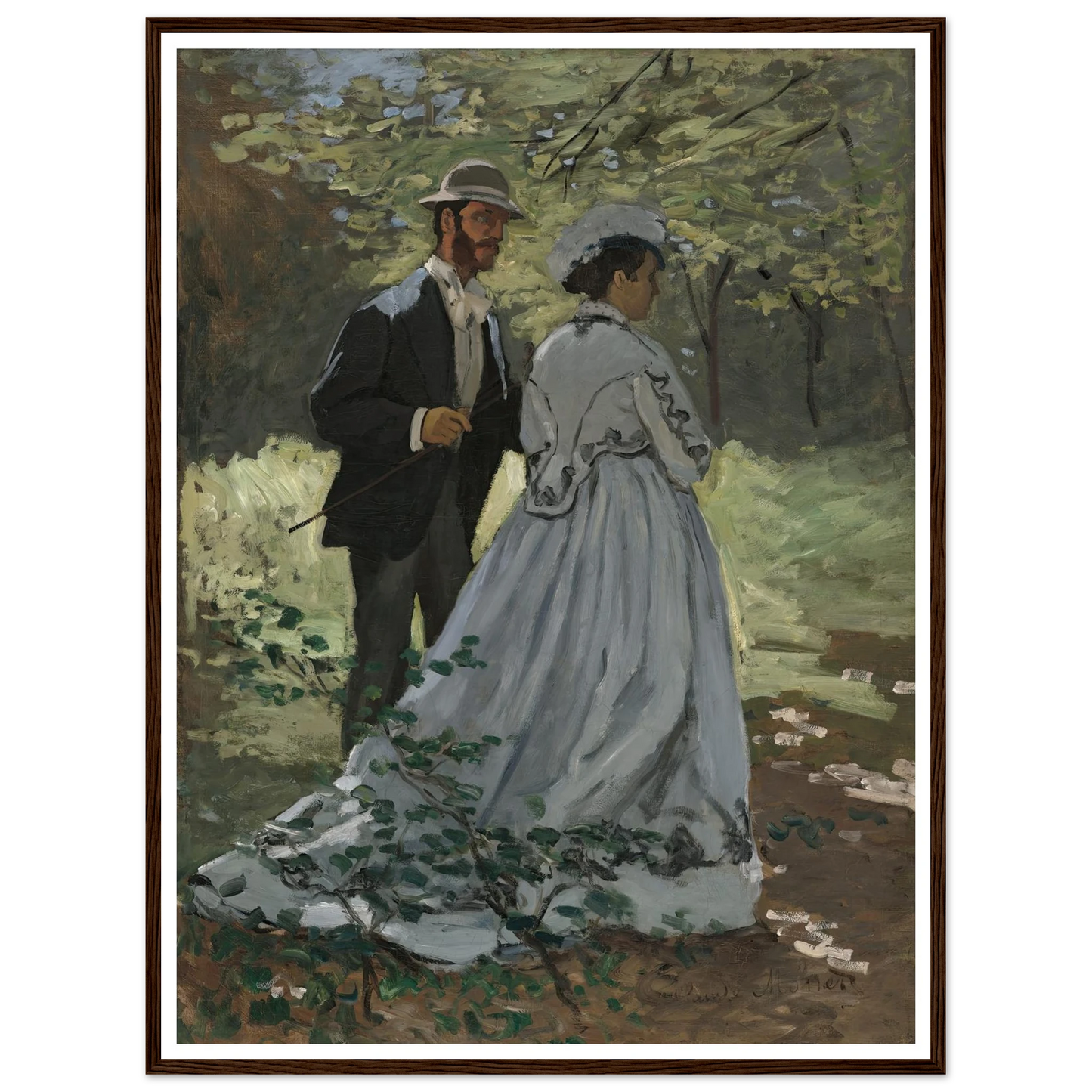 Bazille and Camille (Study for Déjeuner sur l’Herbe ) (1865) Art Print | Claude Monet-Quipham Collections