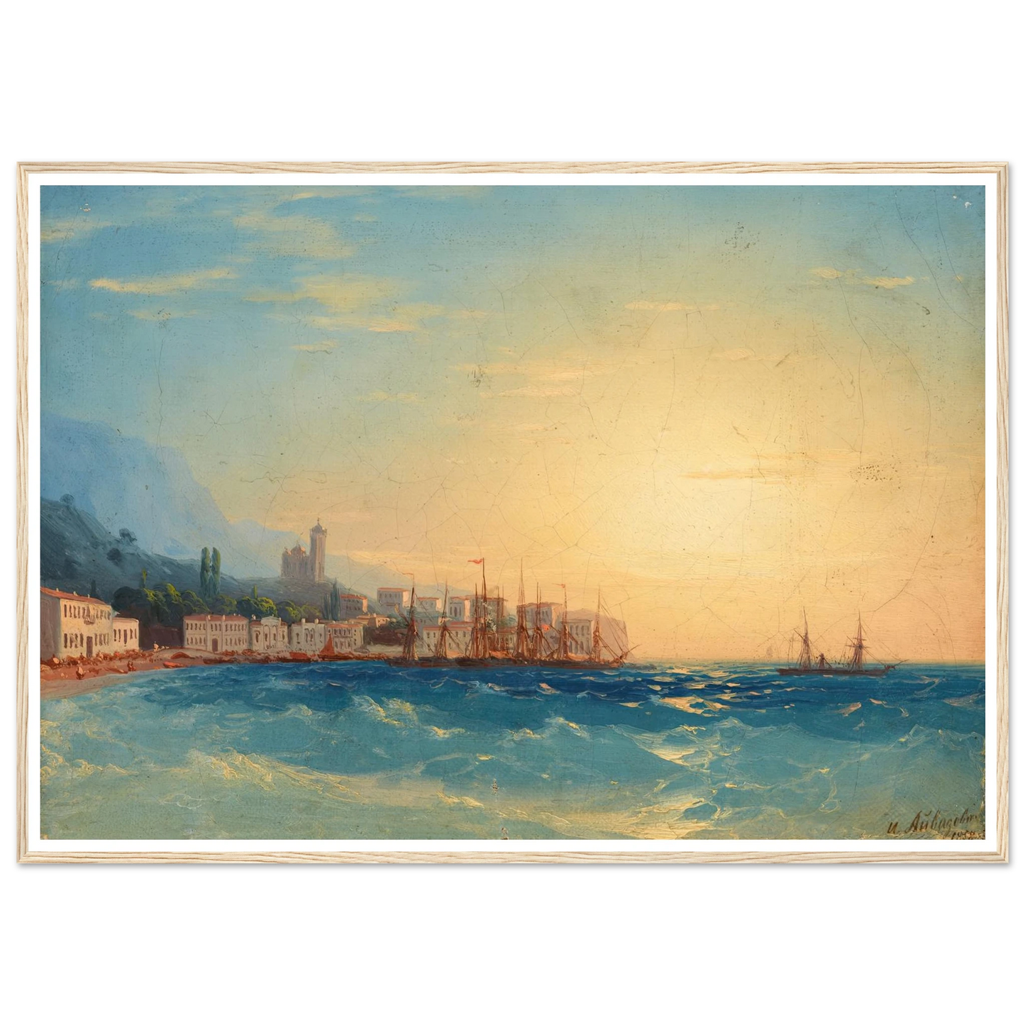 Harbor with Ships (1858) Art Print | Ivan Konstantinovich Aivazovsky-Quipham Collections