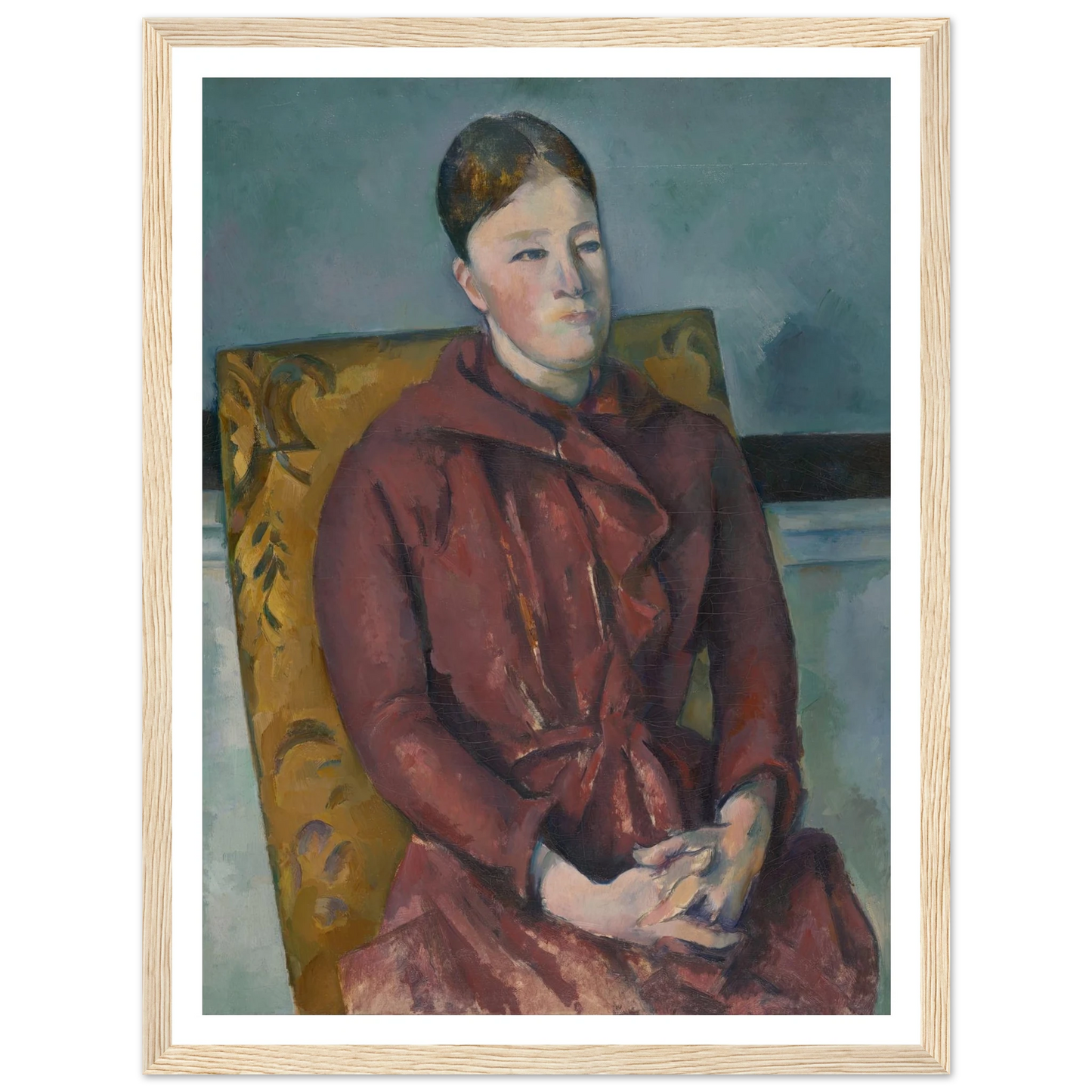 Madame Cézanne in a Yellow Chair (1888-90) Art Print | Paul Cezanne-Quipham Collections