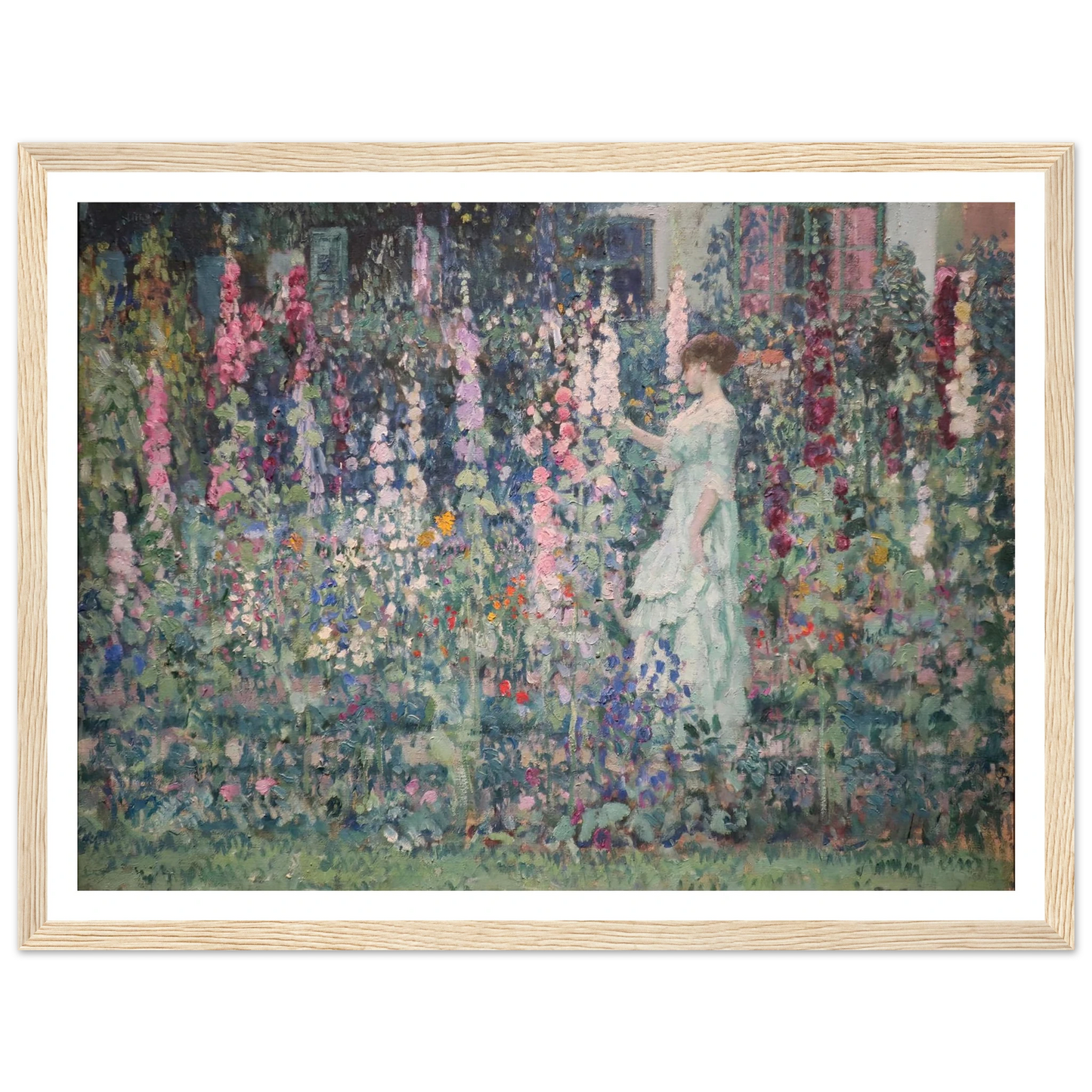 Hollyhocks (by 1911) Art Print | Frederick Carl Frieseke-Quipham Collections