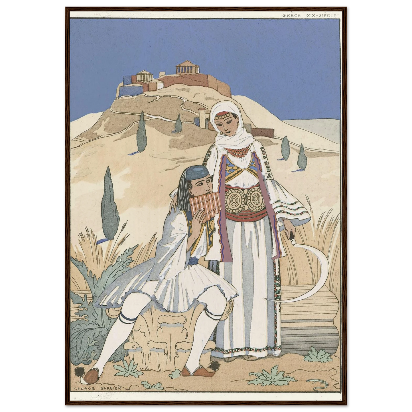 La flute de Pan (1923) Art Print | George Barbier-Quipham Collections