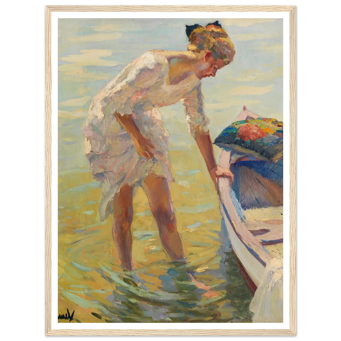 On the shore (1920) Art Print | Edward Cucue-Quipham Collections