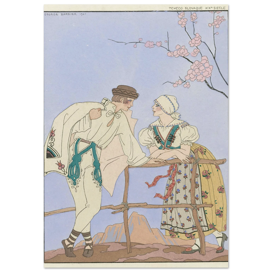 Gentils Propos (1921) Art Print | George Barbier-Quipham Collections