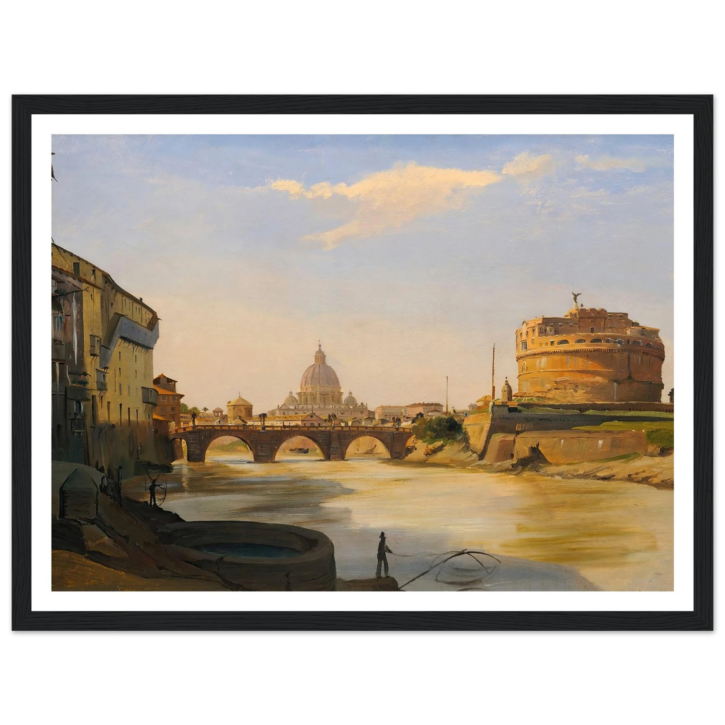 View Of The Castel Sant’angelo, Rome Art Print | Ippolito Caffi-Quipham Collections