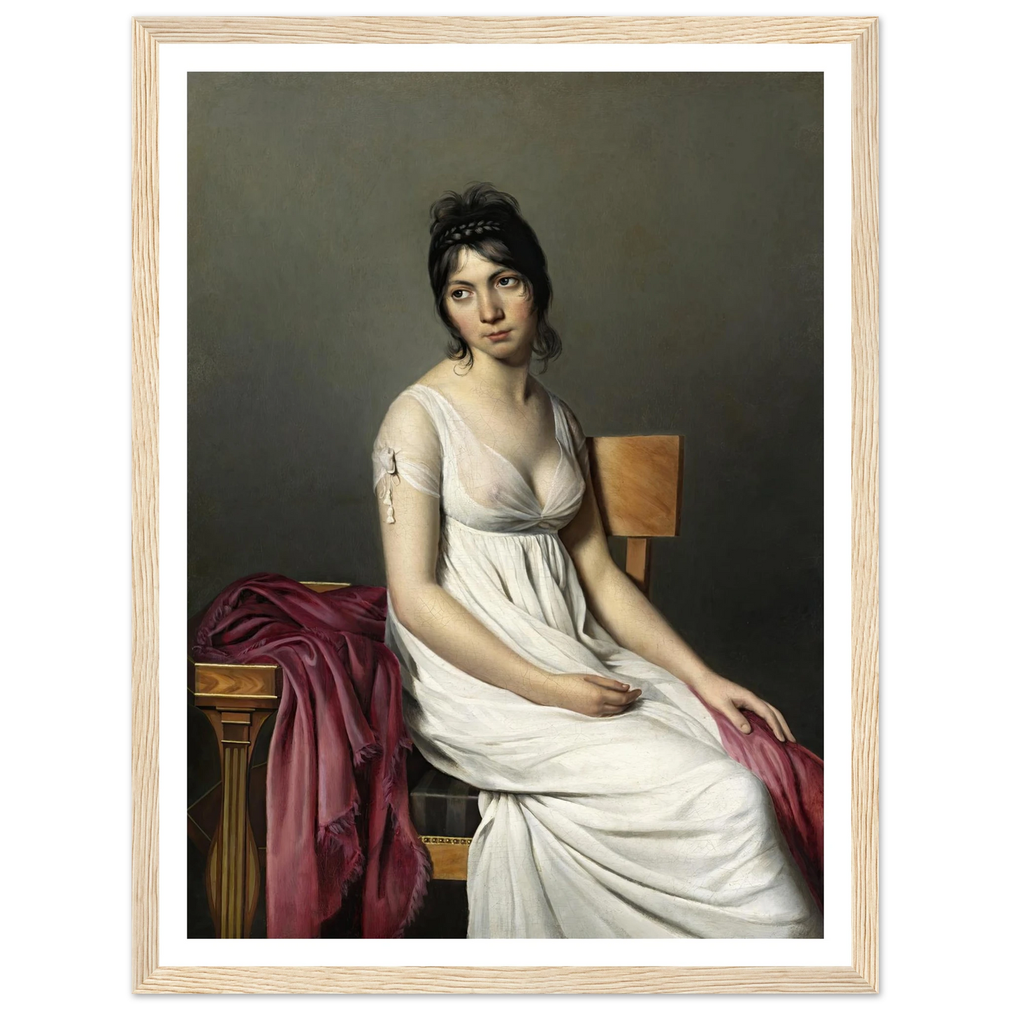 Portrait of a Young Woman in White (c. 1798) Art Print | Jacques Louis David-Quipham Collections