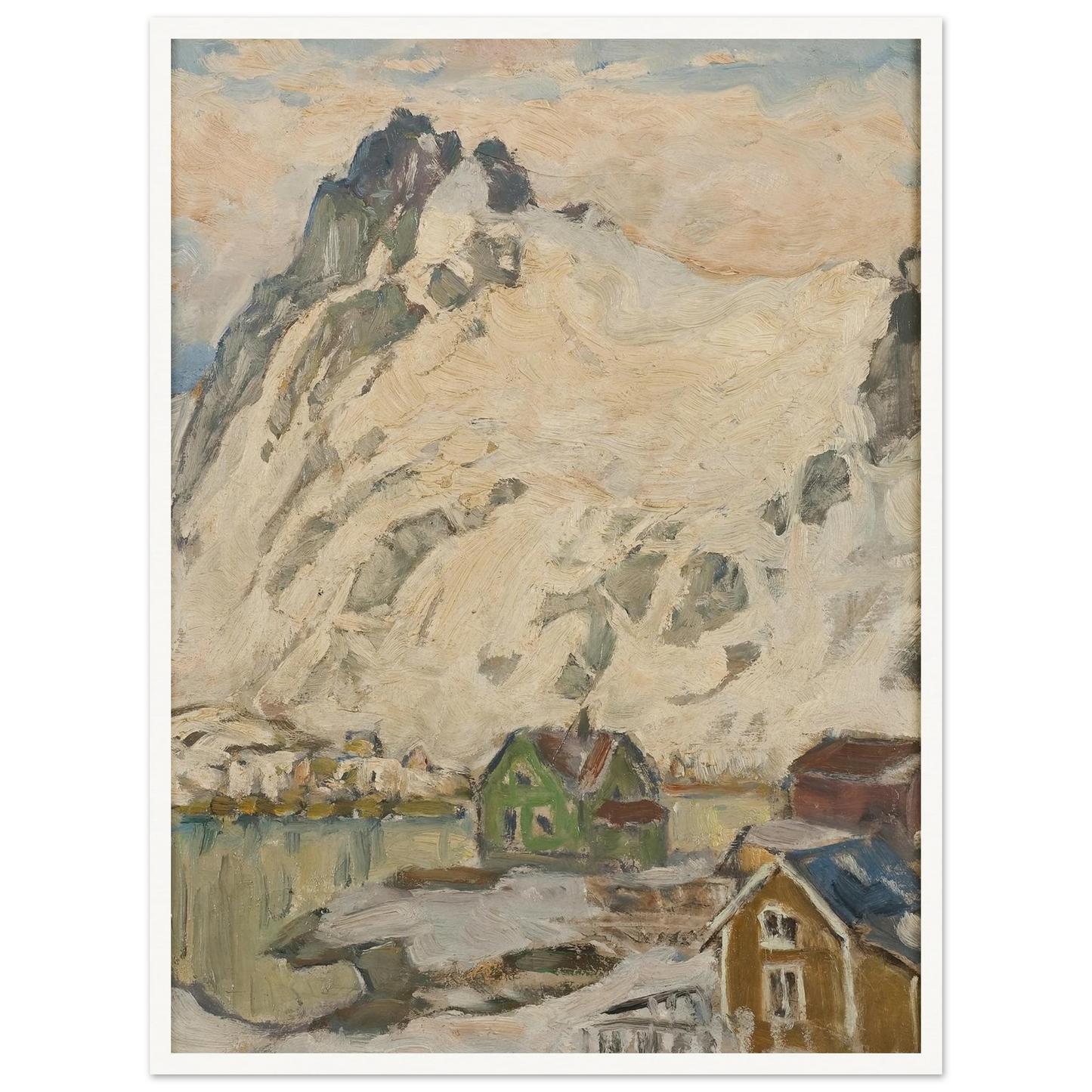 At the Foot of the Mountain. Study from Lofoten (1905) Art Print | Anna Boberg-Quipham Collections
