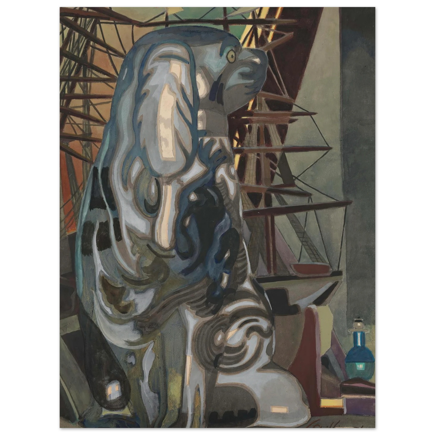 De porseleinen hond (1922) Art Print | Leon Spilliaert-Quipham Collections