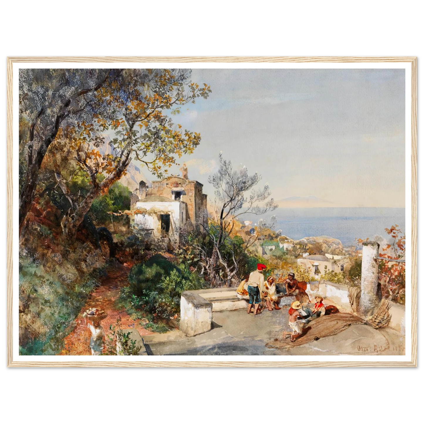 Blick über die Bucht von Neapel (ca.1880) Art Print | Oswald Achenbach-Quipham Collections