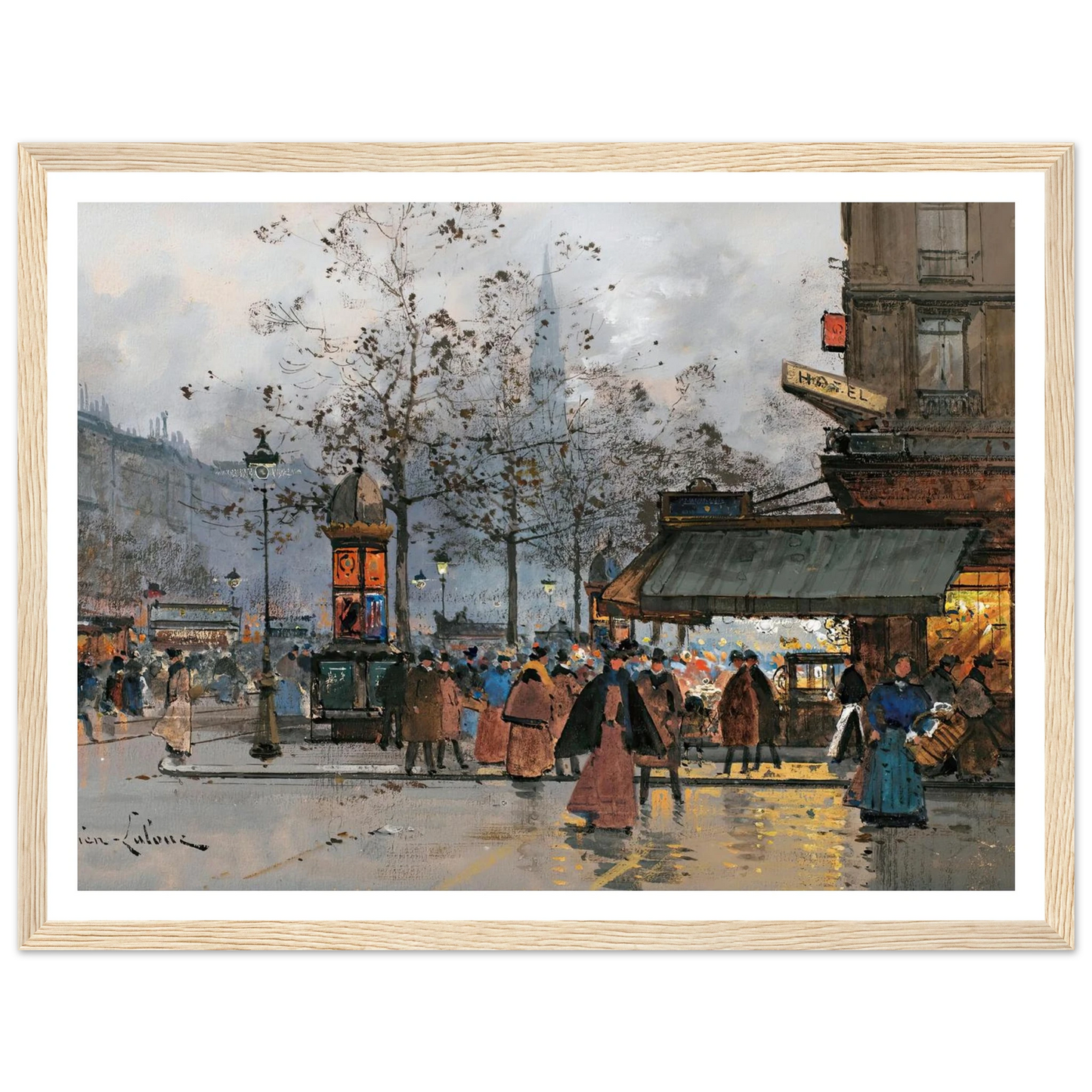Boulevard Animé À Paris Art Print | Eugene Galien Laloue-Quipham Collections