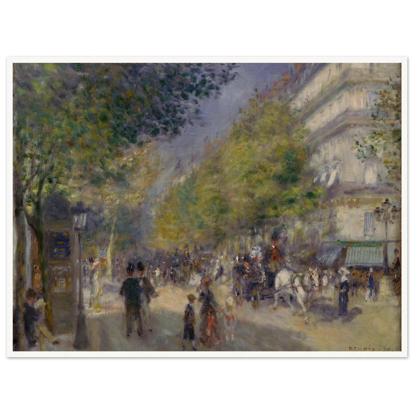 The Grands Boulevards Art Print | Pierre Auguste Renoir-Quipham Collections