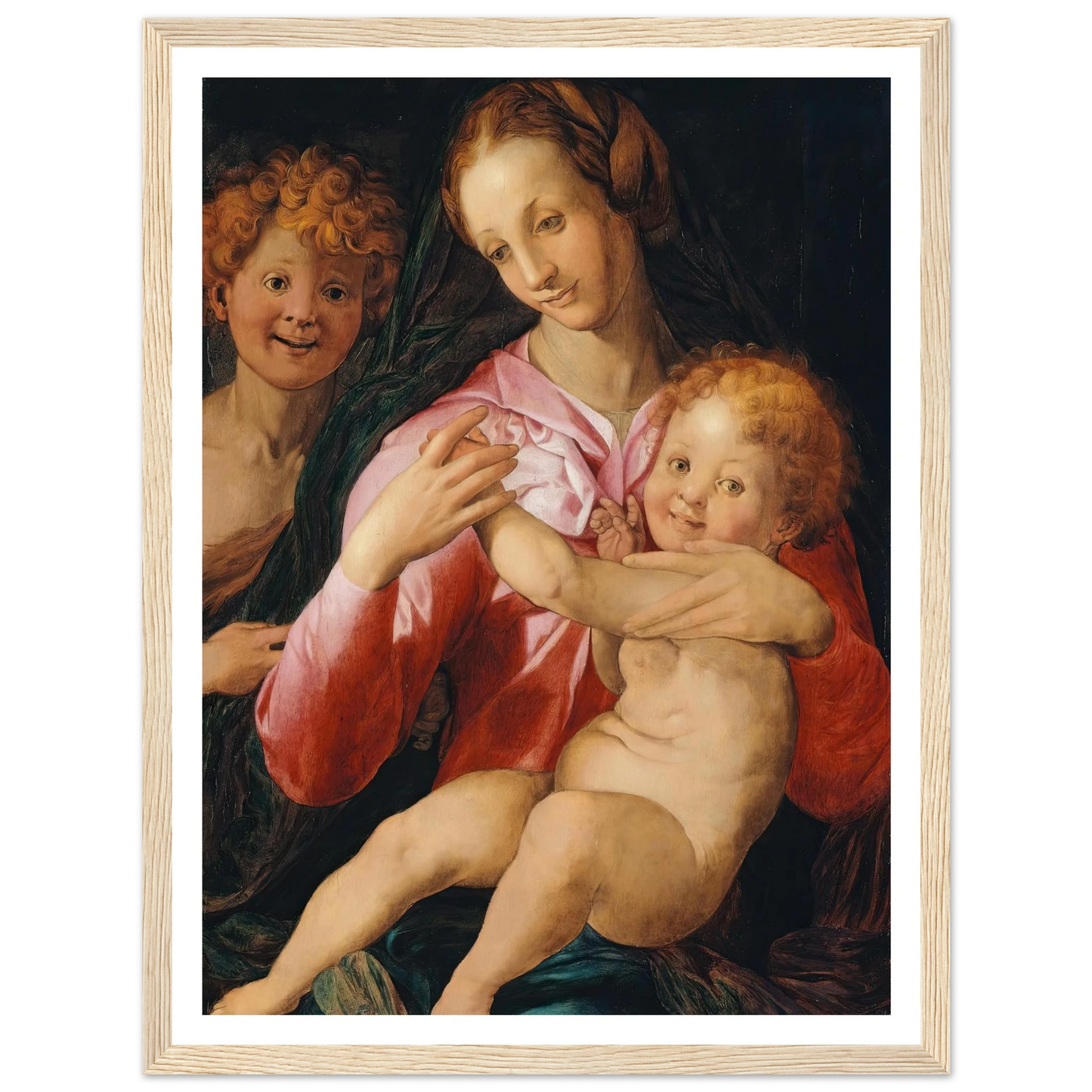 Virgin and Child with the Young Saint John the Baptist (1527) Art Print | Agnolo Bronzino-Quipham Collections