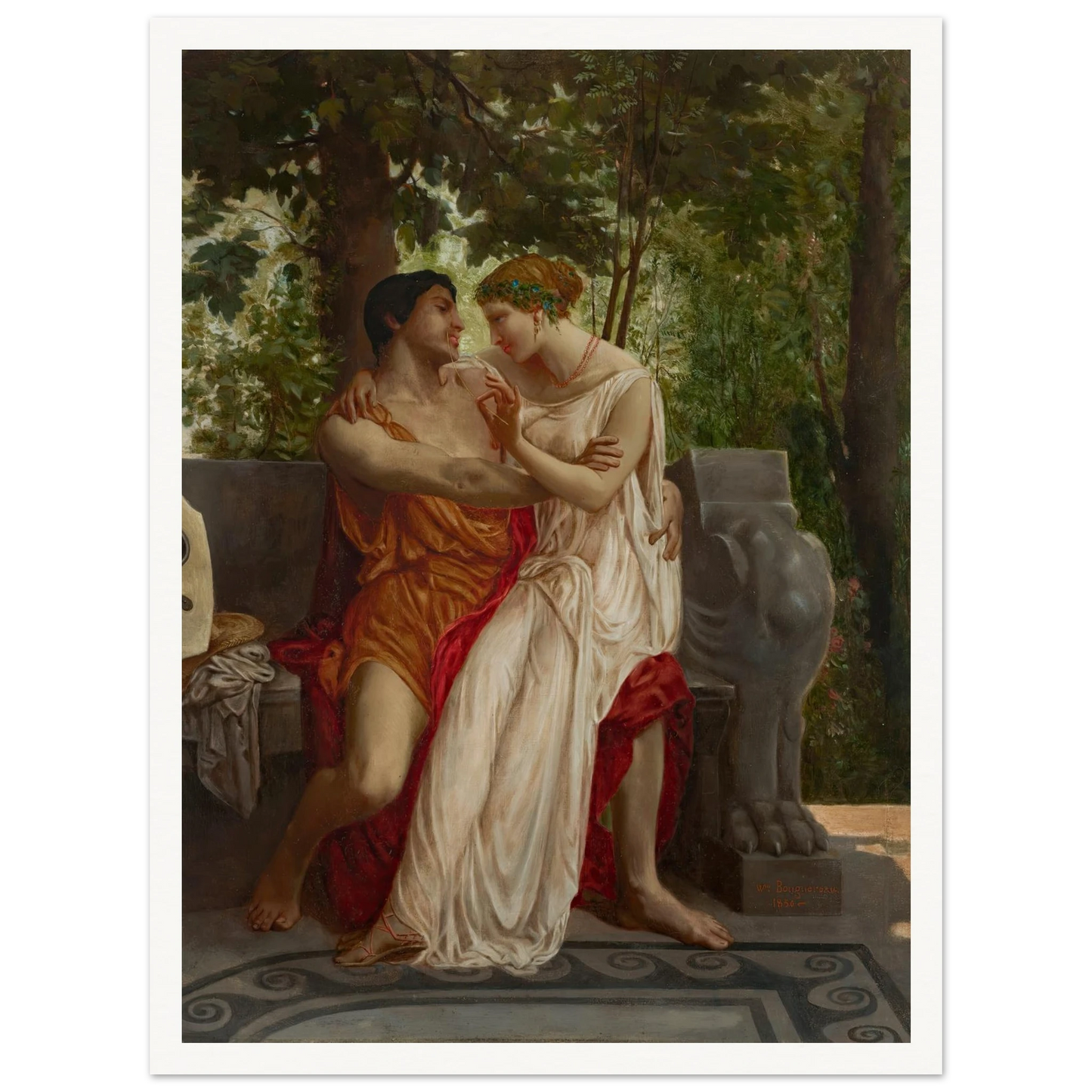 Les amoureux (1850) Art Print | William Bouguereau-Quipham Collections