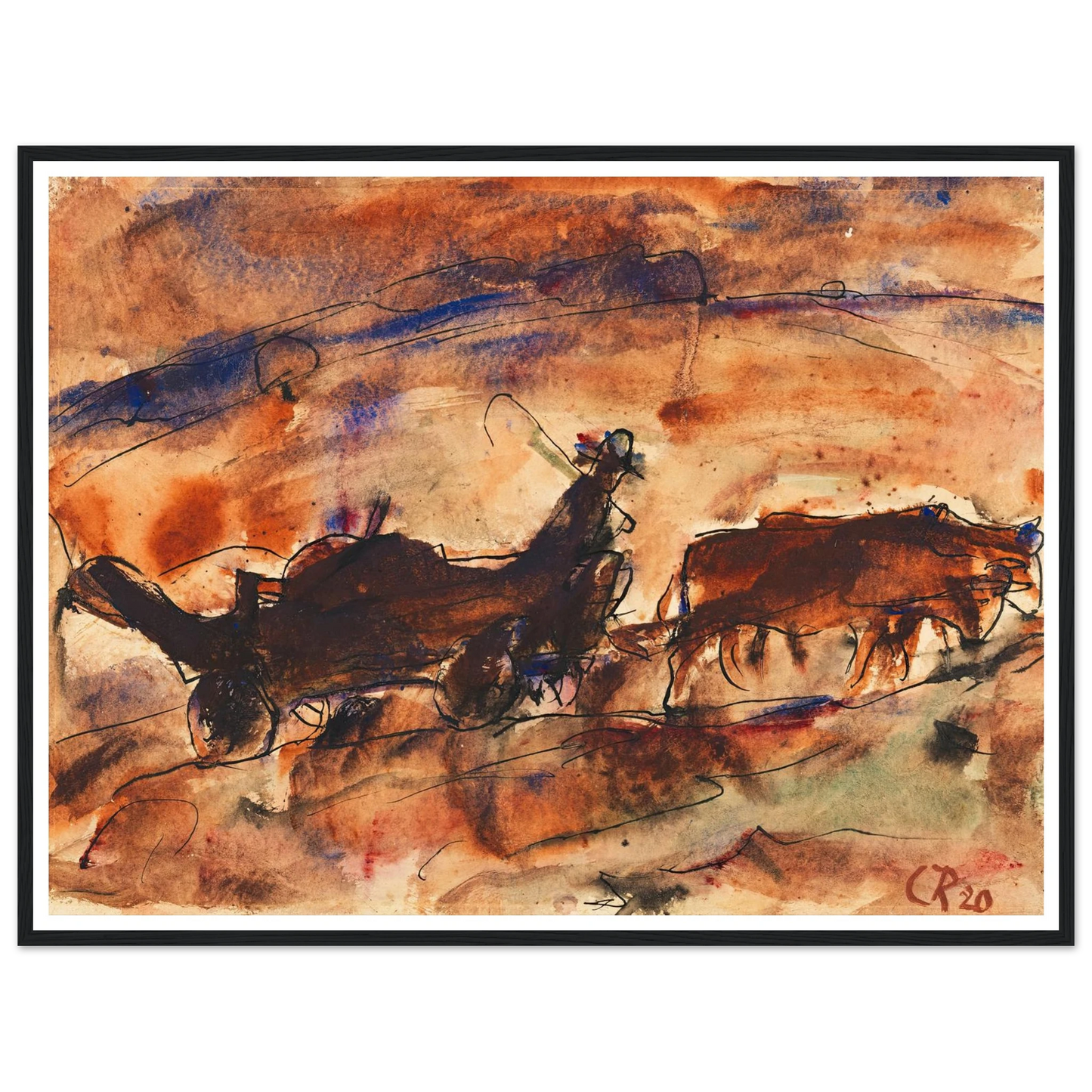 Ochsenfuhrwerk (1920) Art Print | Christian Rohlfs-Quipham Collections