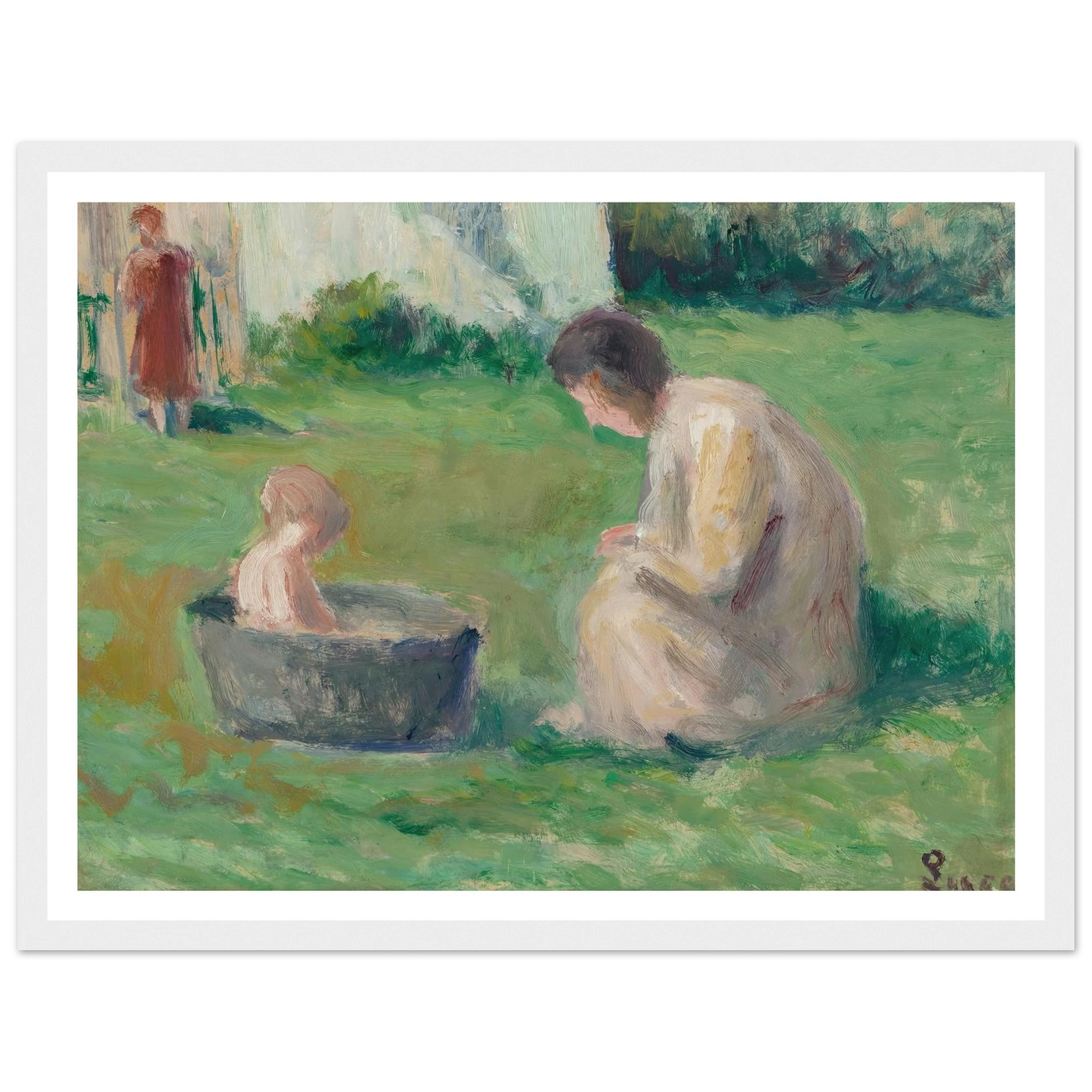 Le bain du bébé Art Print | Maximilien Luce-Quipham Collections