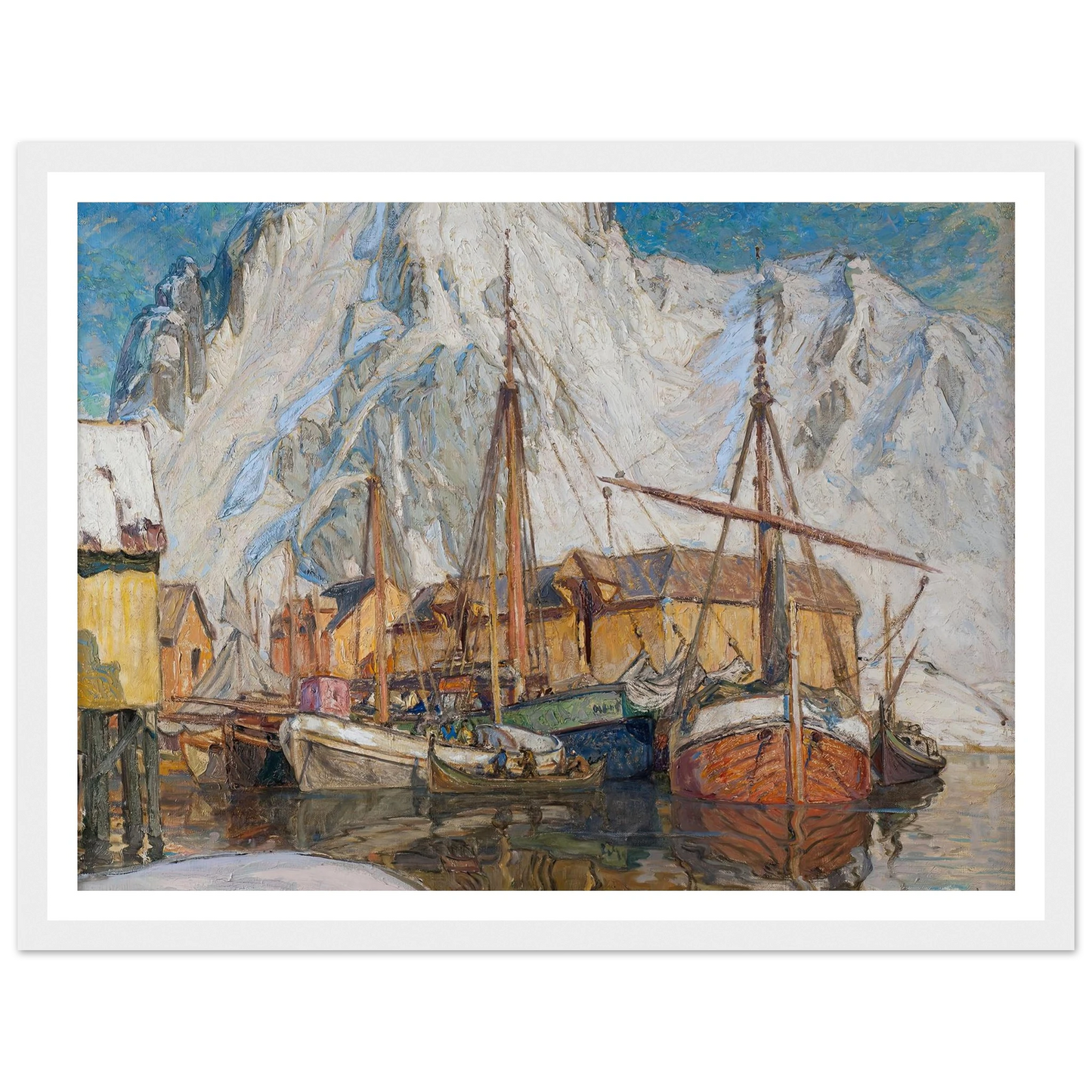 The Harbour at Svolvaer, Lofoten Art Print | Anna Boberg-Quipham Collections