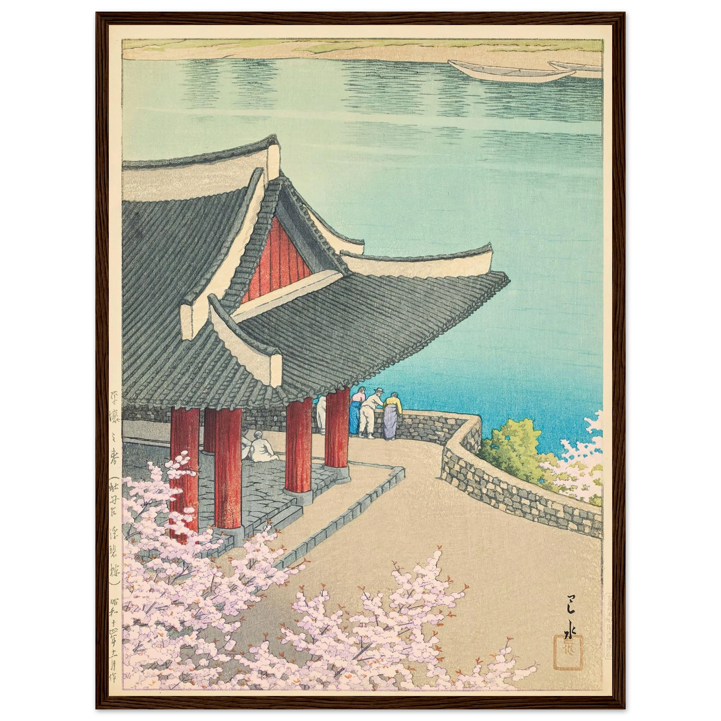 Heijo no haru, Botandai Fusekiro (Spring at Pubyong Pavilion, Modan Viewpoint, Pyongyang) (1939) Art Print | Kawase Hasui-Quipham Collections