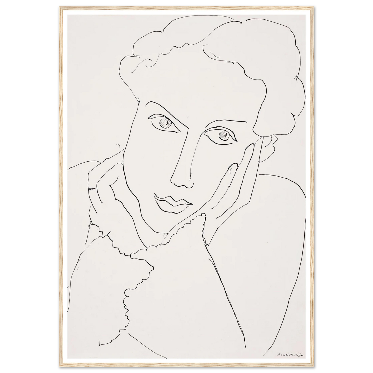 Femme pensive (1936) Art Print | Henri Matisse-Quipham Collections