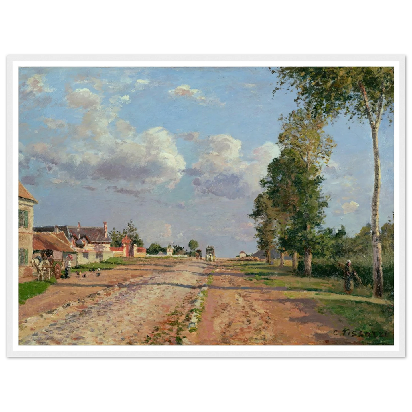 Route de Versailles, Rocquencourt (1871) Art Print | Camille Pissarro-Quipham Collections