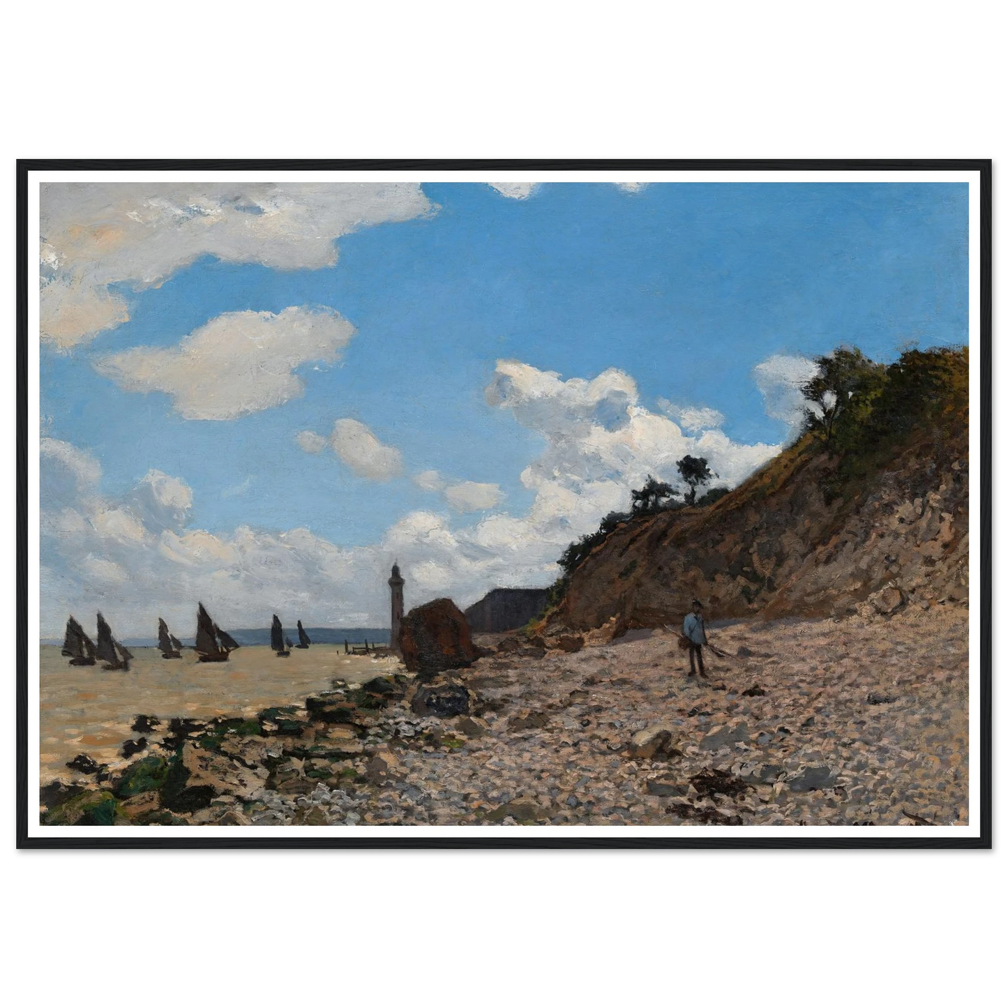 The Beach at Honfleur (1864-1866) Art Print | Claude Monet-Quipham Collections