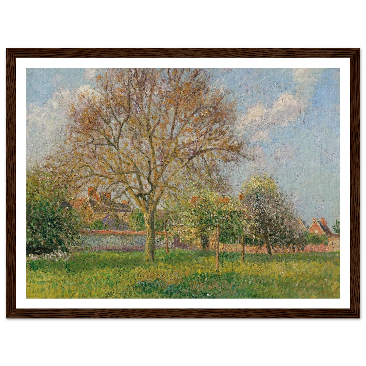 Le grand noyer à Éragny, après-midi (1900) Art Print | Camille Pissarro-Quipham Collections