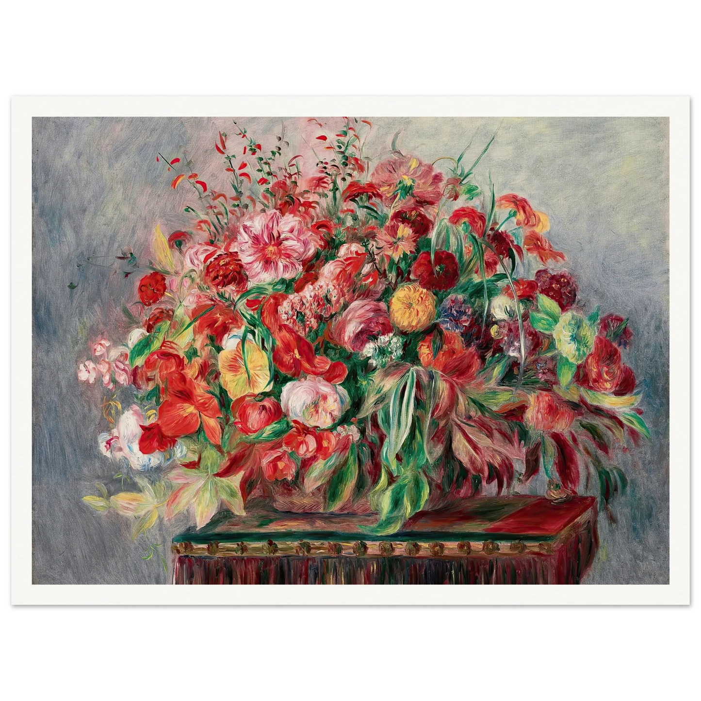 Corbeille de fleurs (1890) Art Print | Pierre Auguste Renoir-Quipham Collections