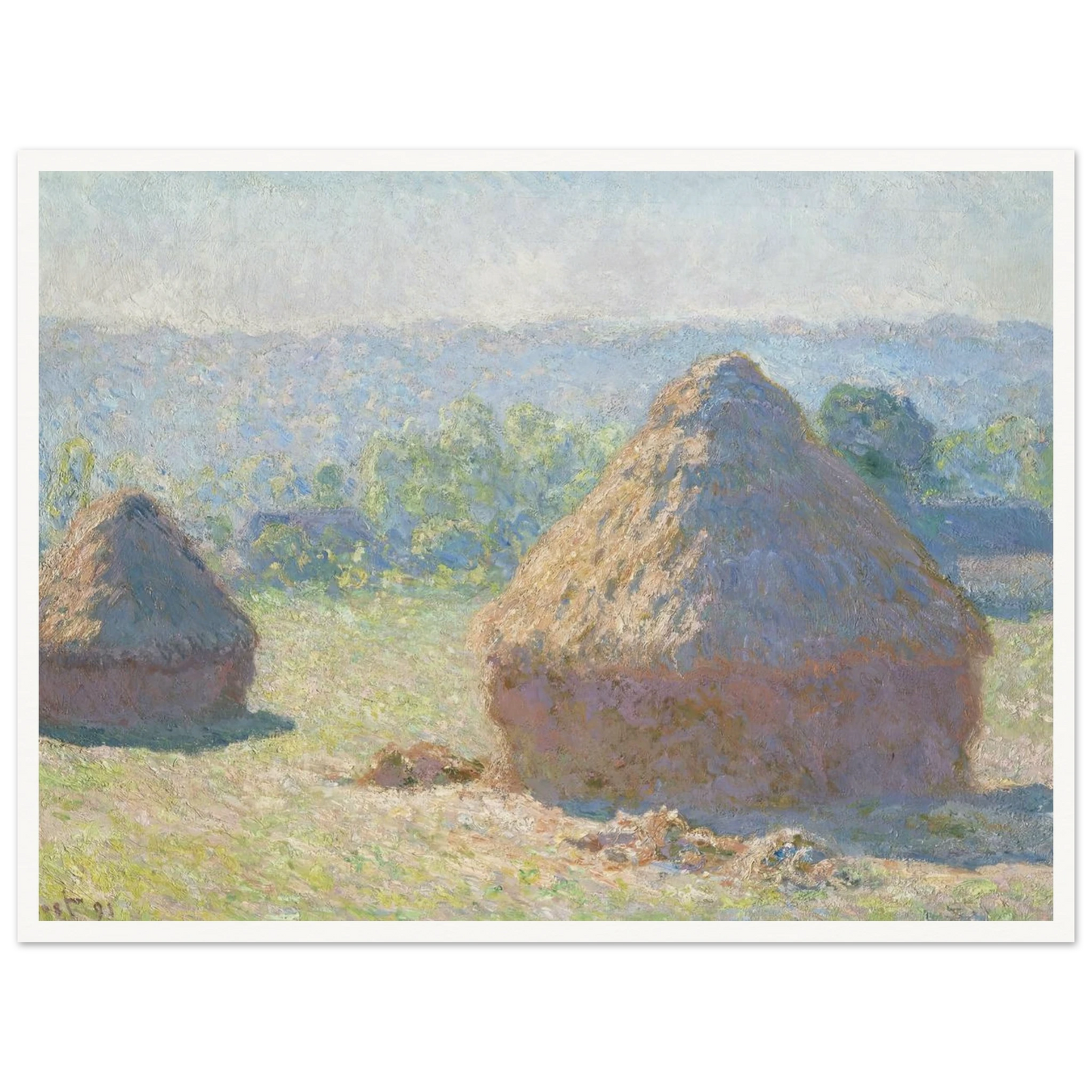 Haystacks, end of Summer (1891) Art Print | Claude Monet-Quipham Collections