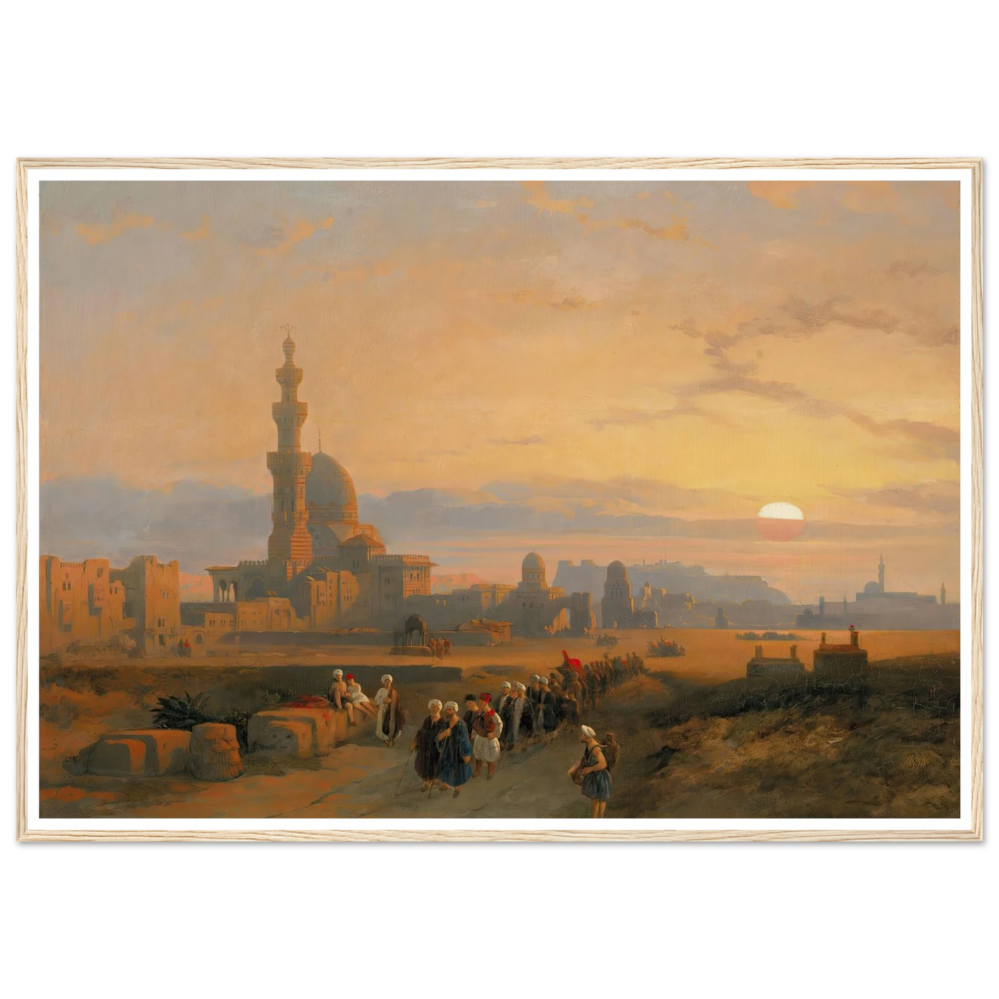 Procession before the tombs of the Caliphs, Grand Cairo (1846) Art Print | David Roberts-Quipham Collections