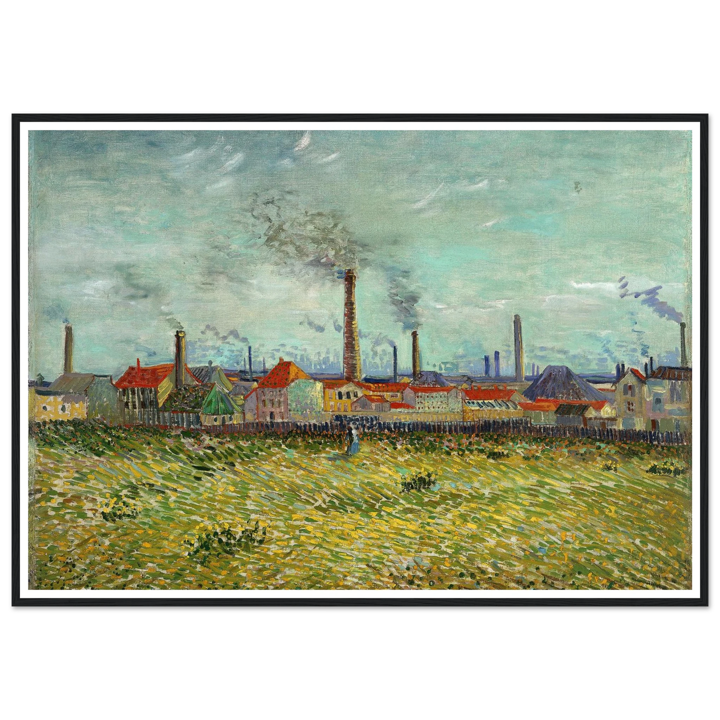 Factories at Clichy (1887) Art Print | Vincent van Gogh-Quipham Collections