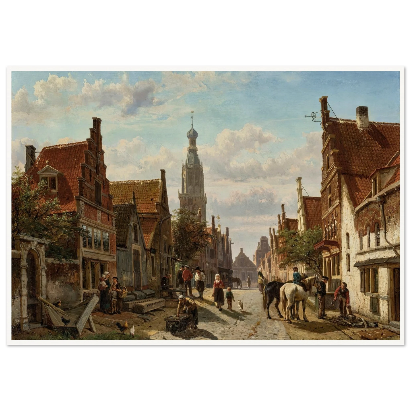 De Vijzelstraat te Enkhuizen (1866) Art Print | Cornelis Springer-Quipham Collections