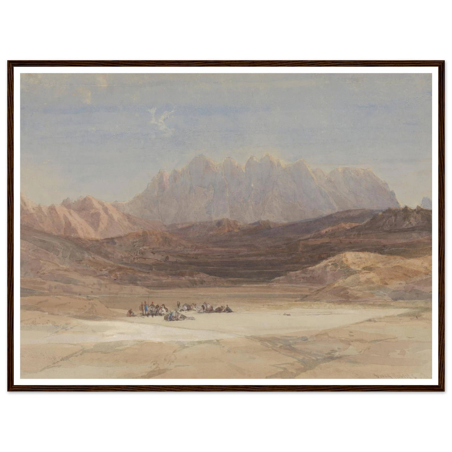 The Plain of El Raheh, Mount Sinai (1839) Art Print | David Roberts-Quipham Collections