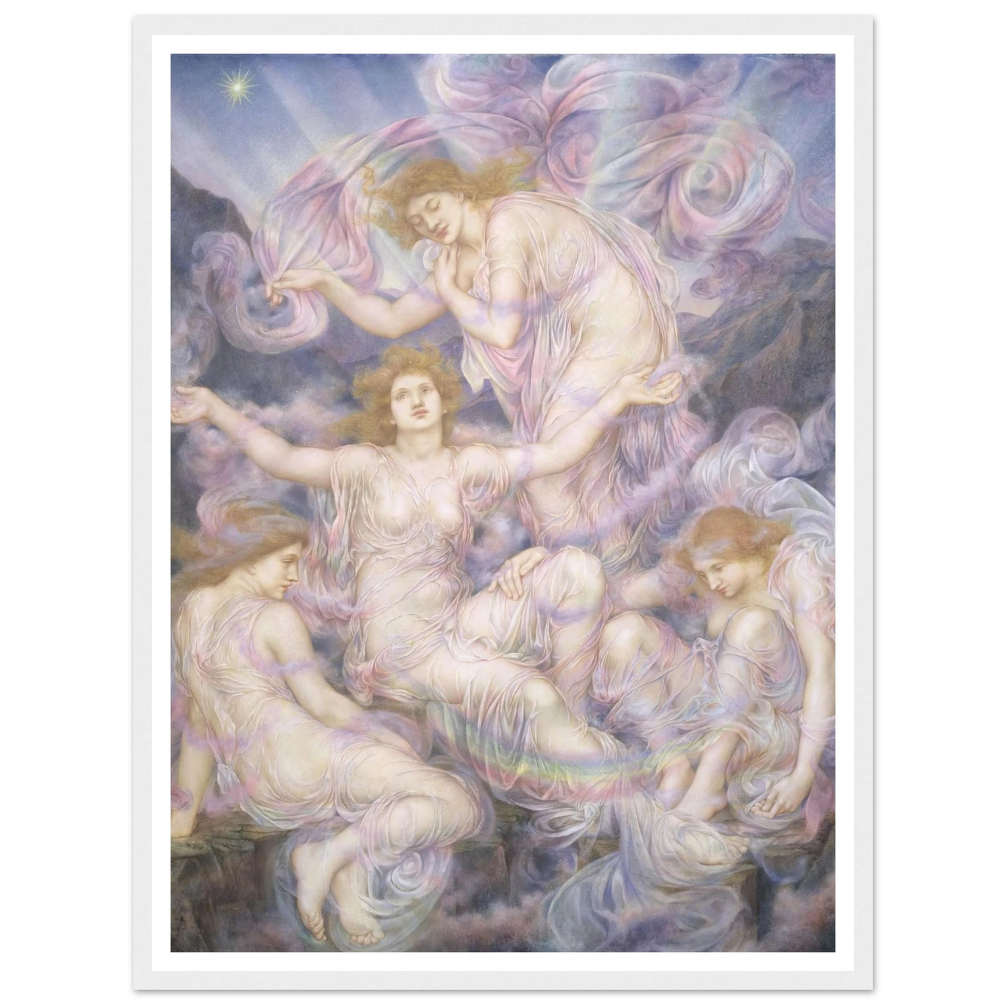 Daughters of the Mist (ca 1905-1910) Art Print | Evelyn de Morgan-Quipham Collections