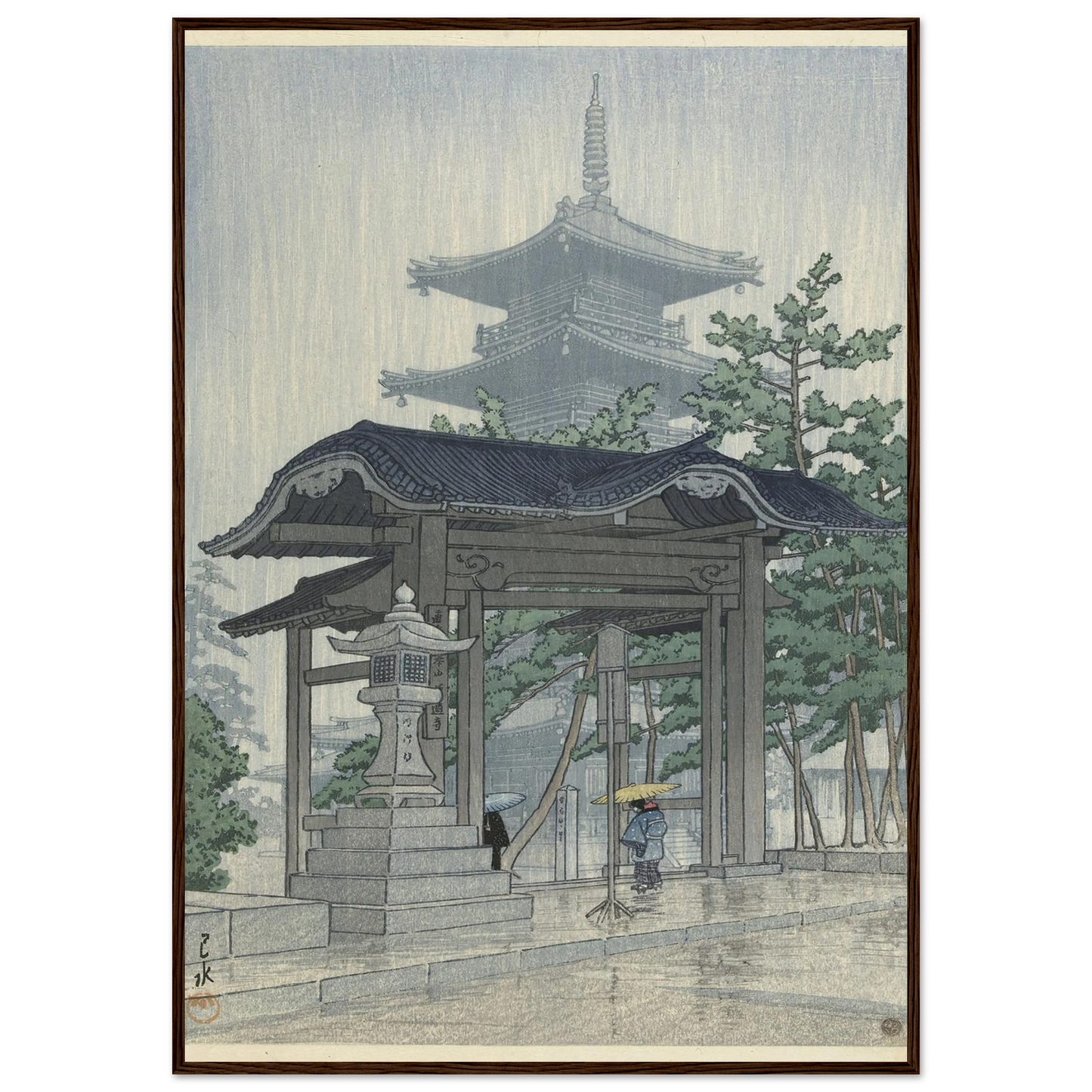 De Zensetsu tempel in Sanshu (1937-03) Art Print | Kawase Hasui-Quipham Collections