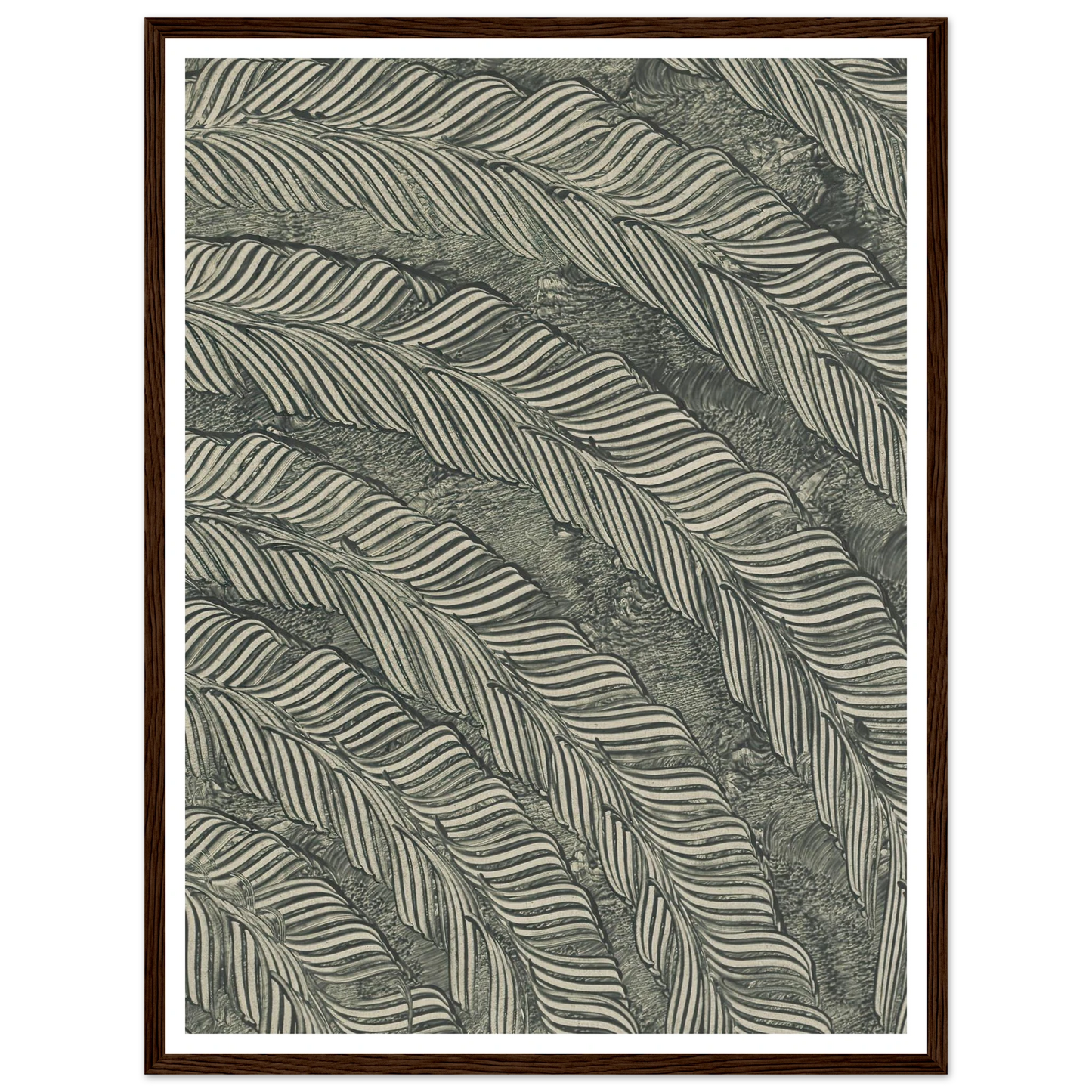 Kleisterpapier mit Verdrängungsdekor (Federn) (1890) Art Print | Anker Kyster-Quipham Collections