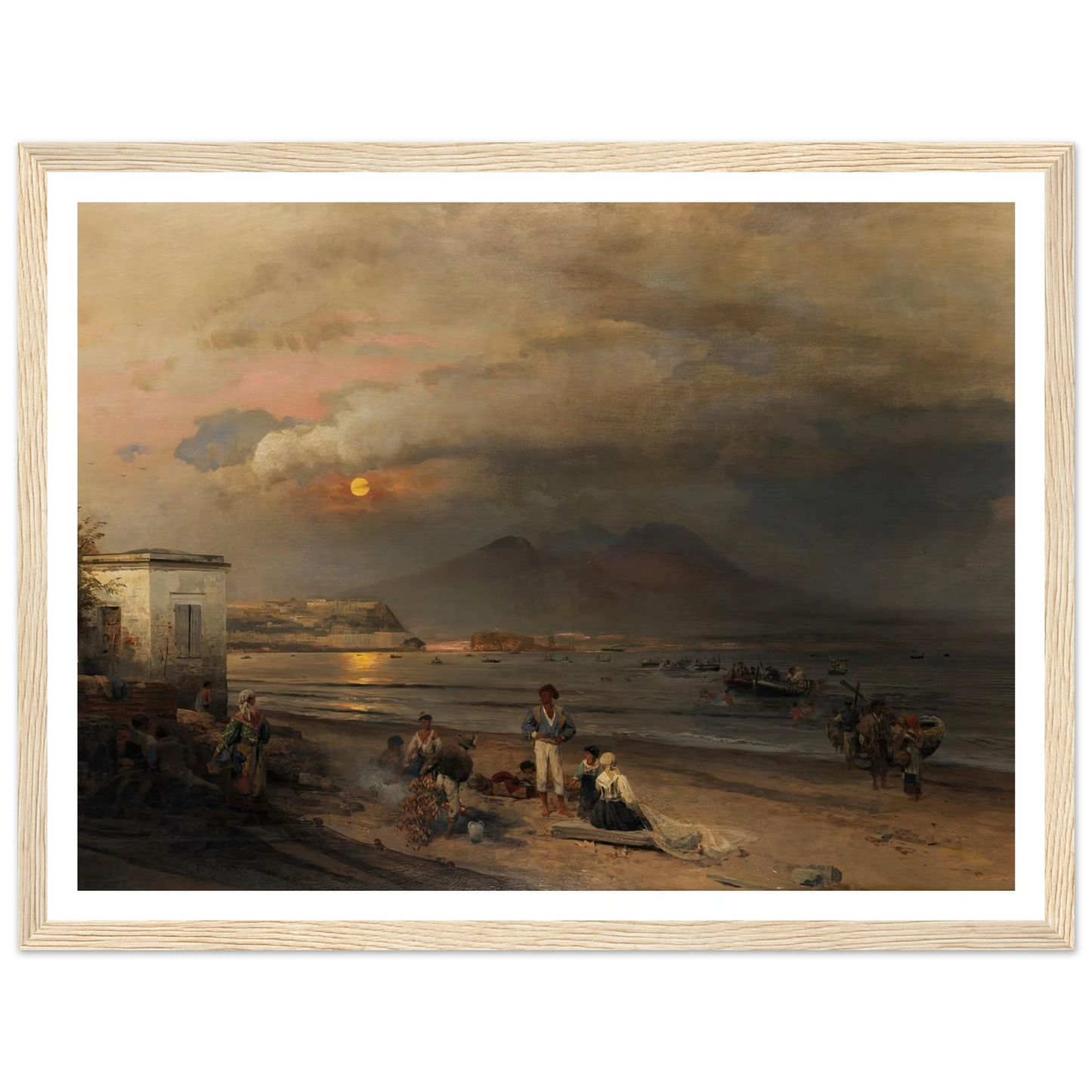 Golf von Neapel (1876) Art Print | Oswald Achenbach-Quipham Collections