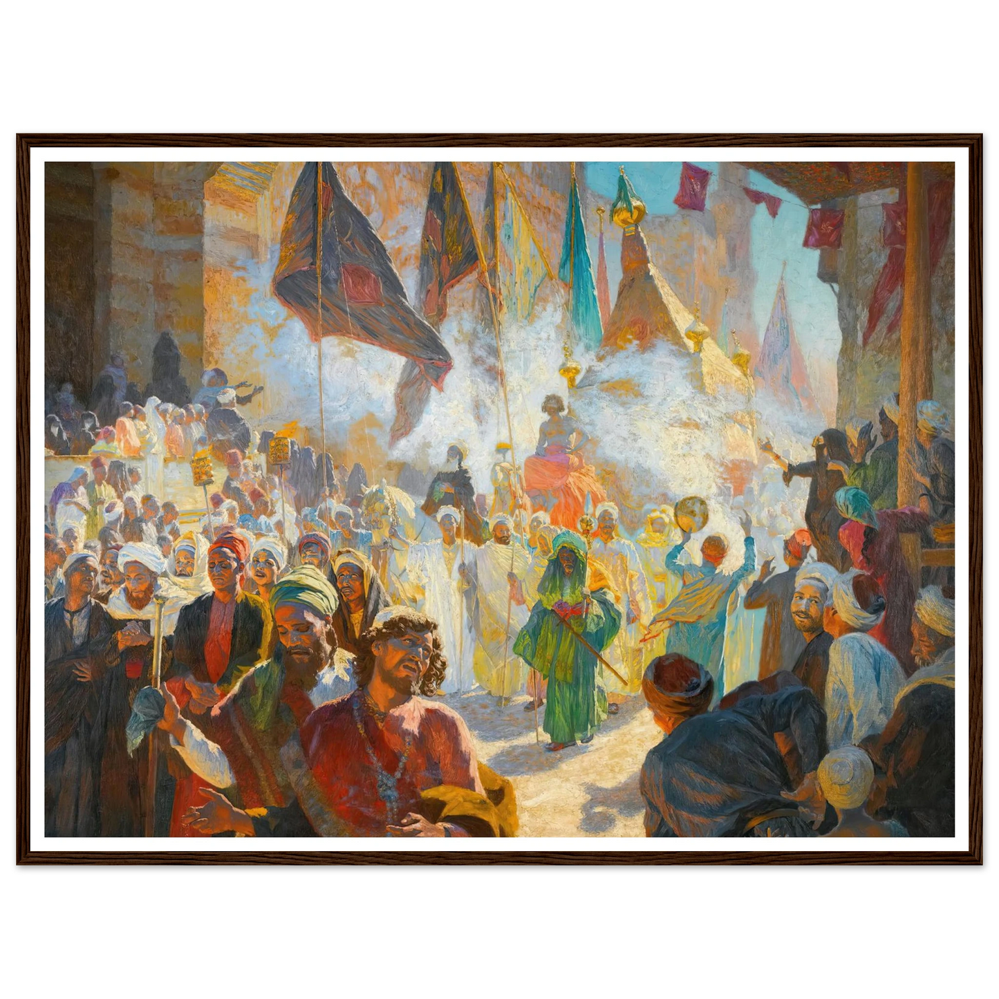 The Procession Of The Mahmal Through The Streets Of Cairo Art Print | Ludwig Deutsch-Quipham Collections