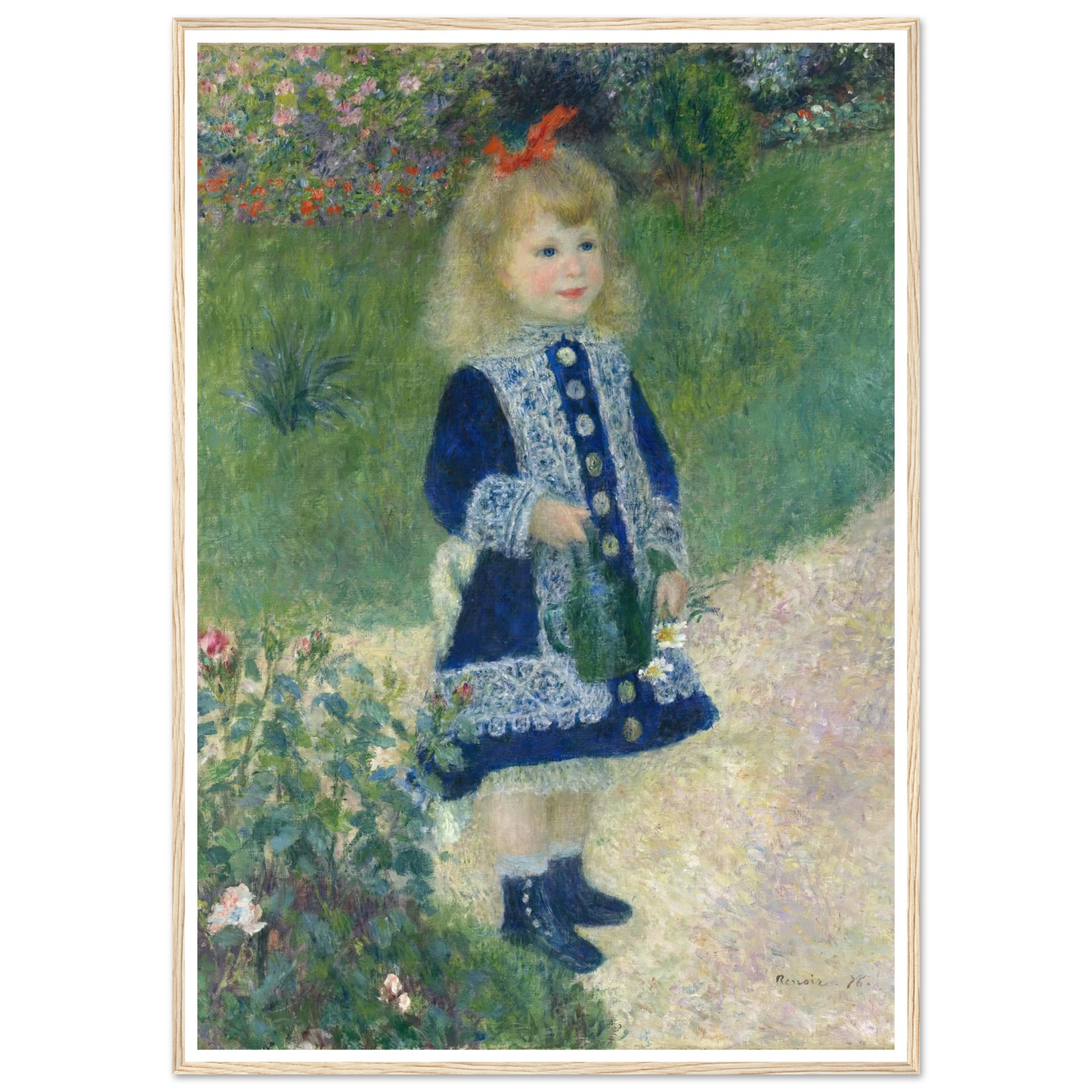 A Girl with a Watering Can (1876) Art Print | Pierre Auguste Renoir-Quipham Collections